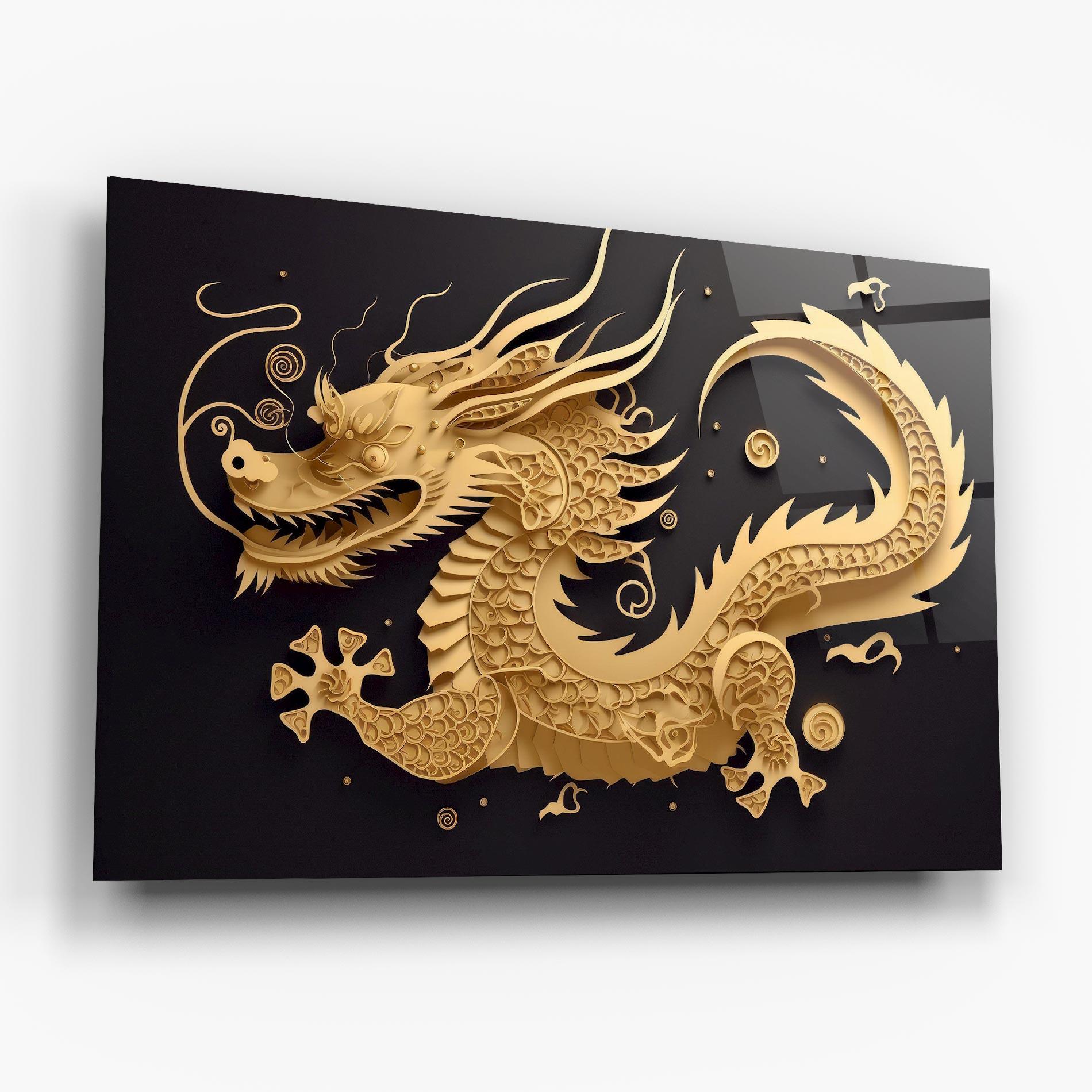 Glasbild Dragon Zodiac Sign mockup 6