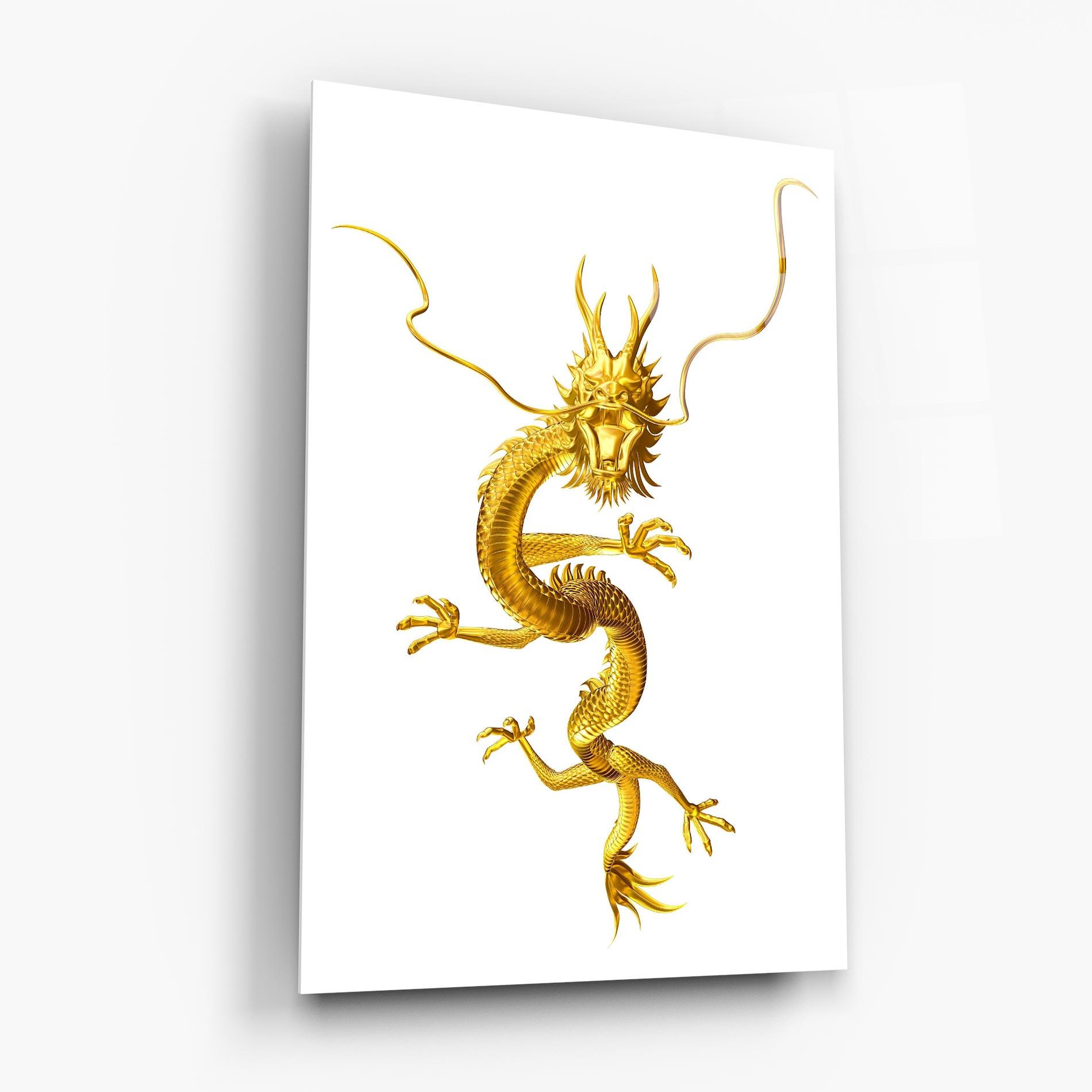 Glasbild Golden Dragon mockup 6