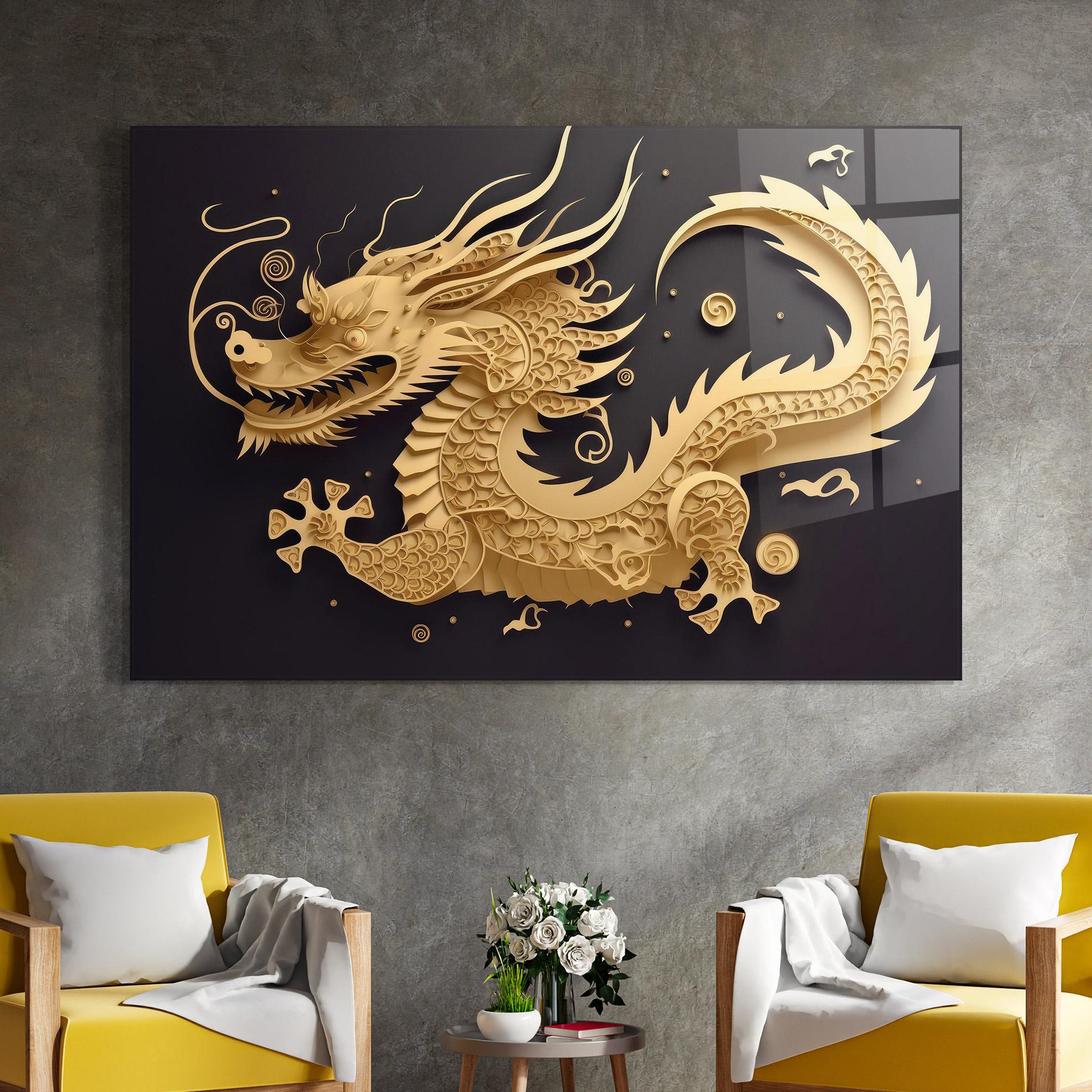 Glasbild Dragon Zodiac Sign mockup 4