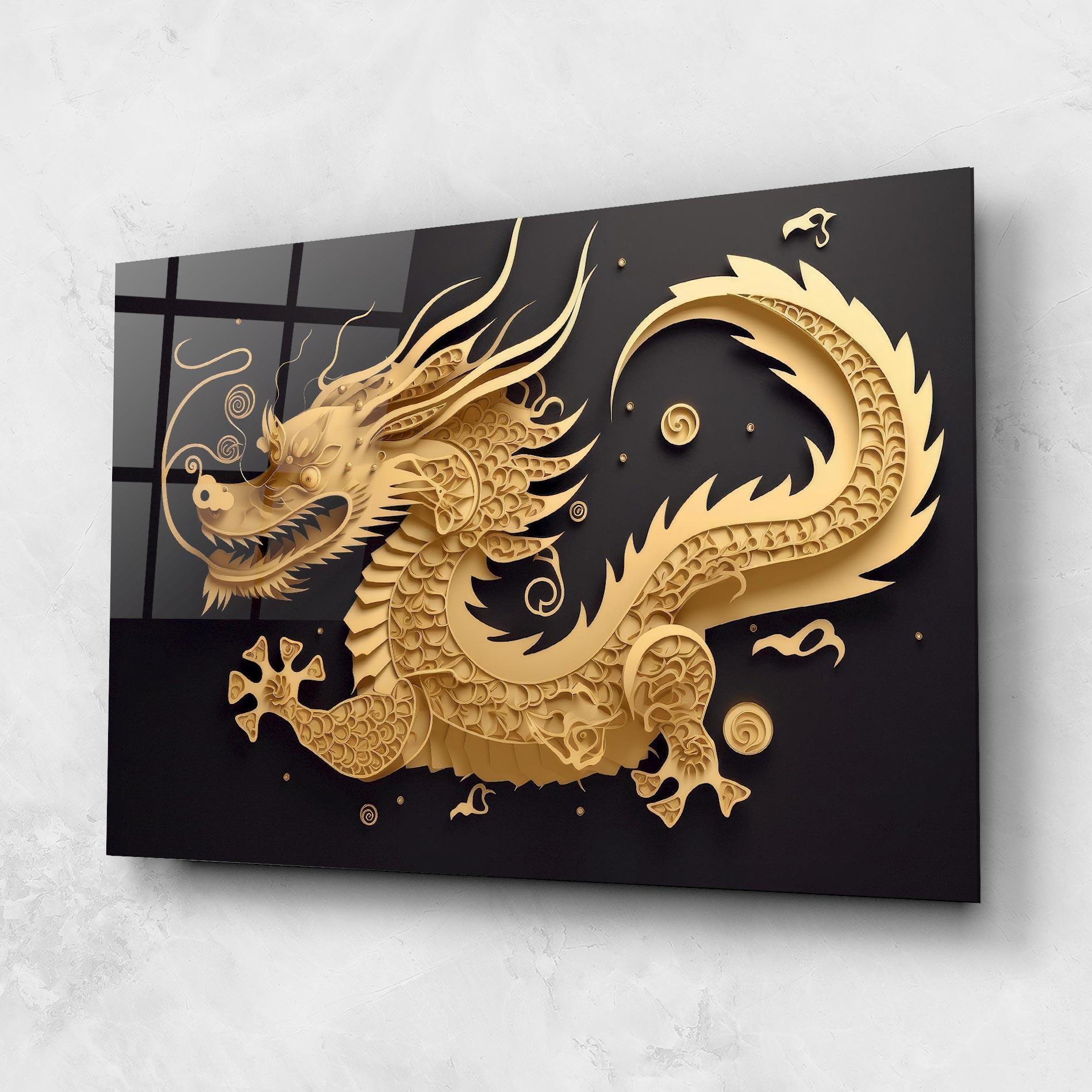 Glasbild Dragon Zodiac Sign mockup 1