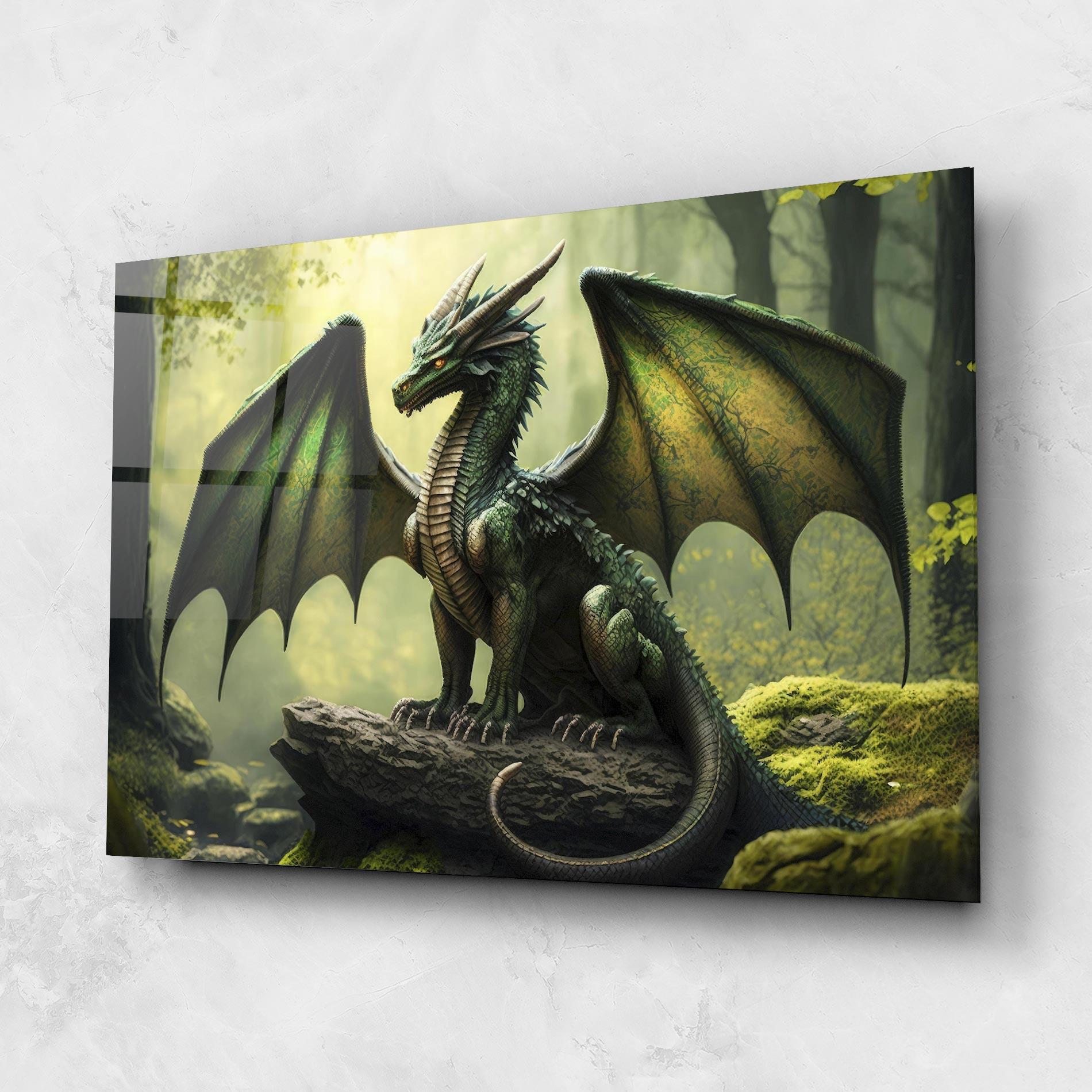 Glasbild Green Dragon mockup 1