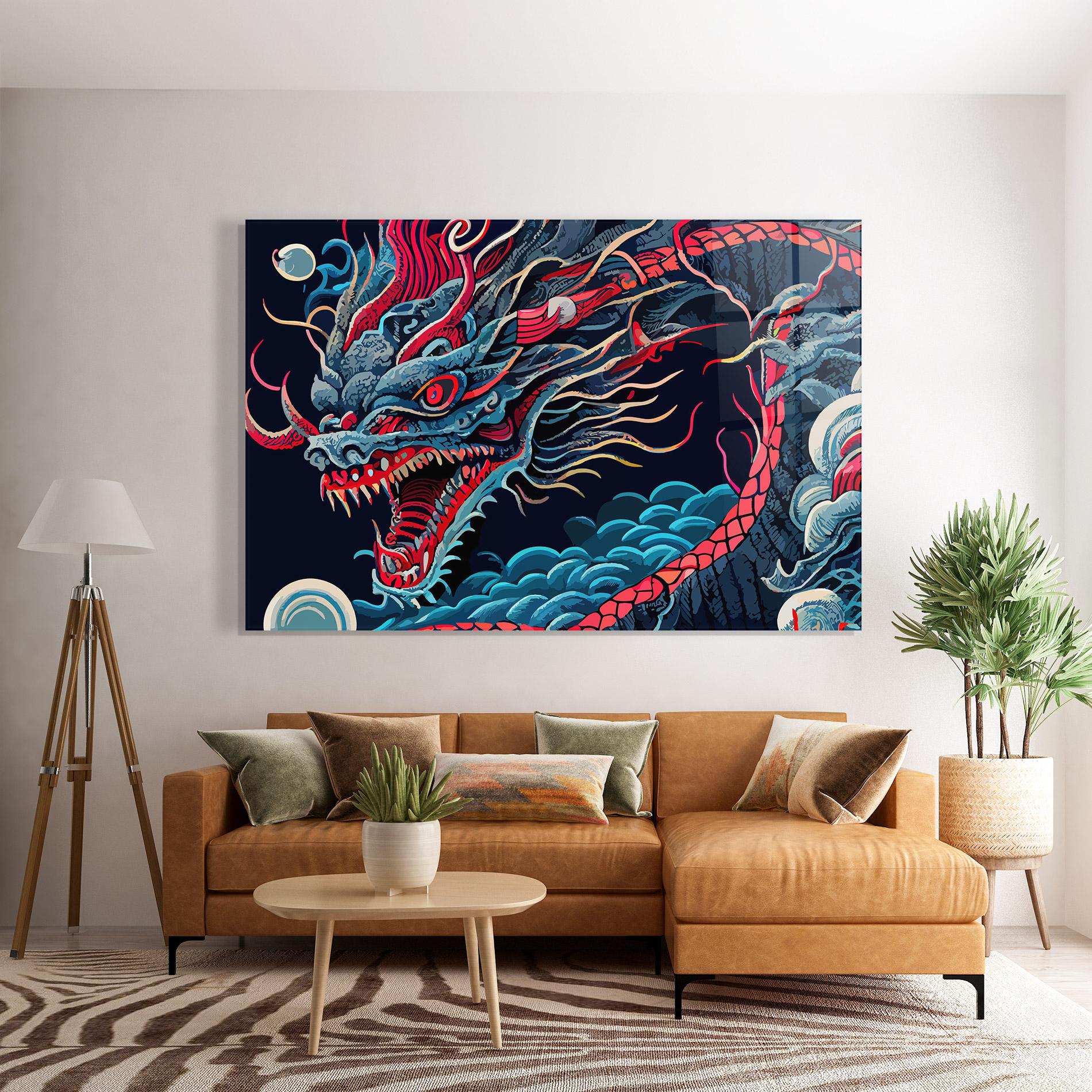 Glasbild Cloud Dragon mockup 7