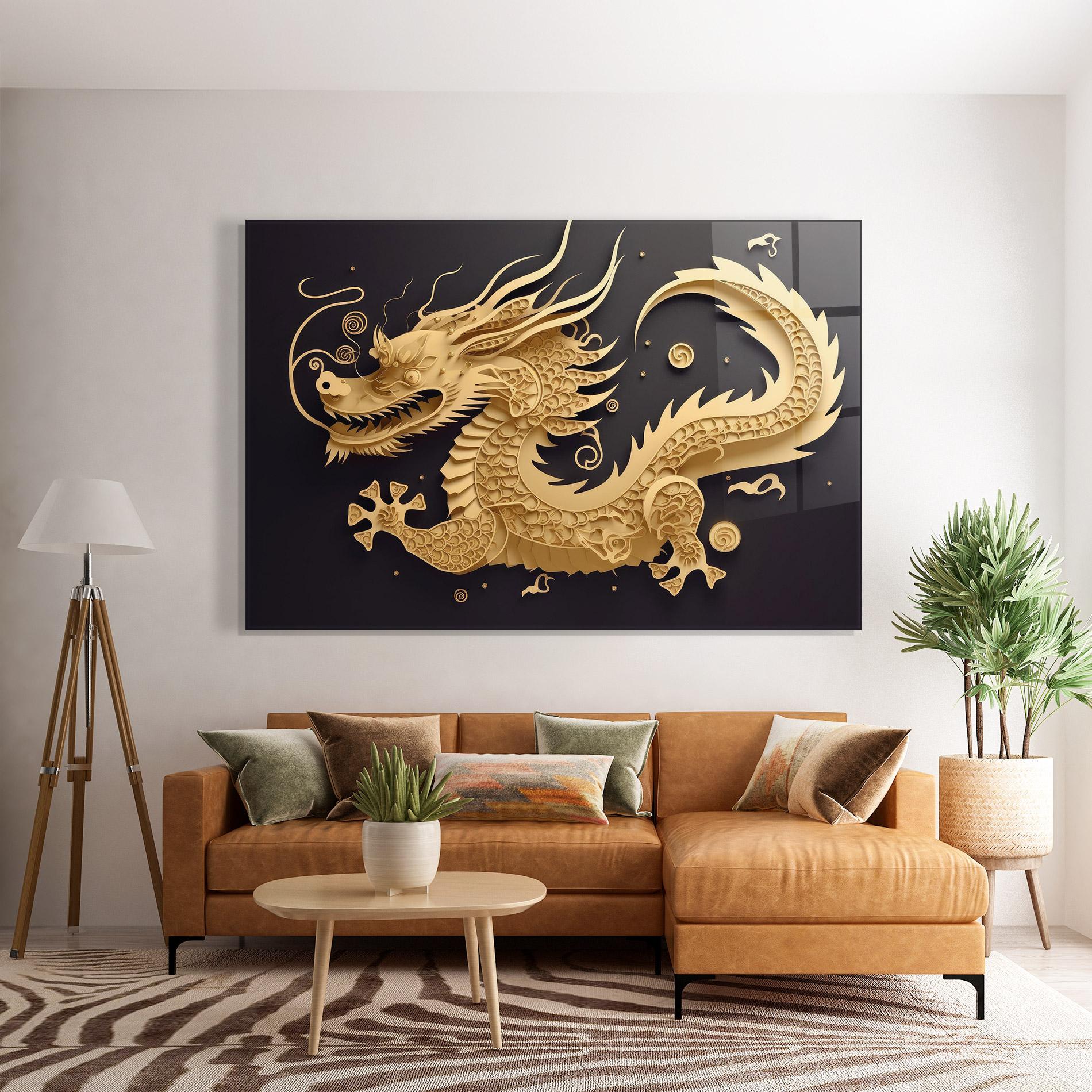 Glasbild Dragon Zodiac Sign mockup 7