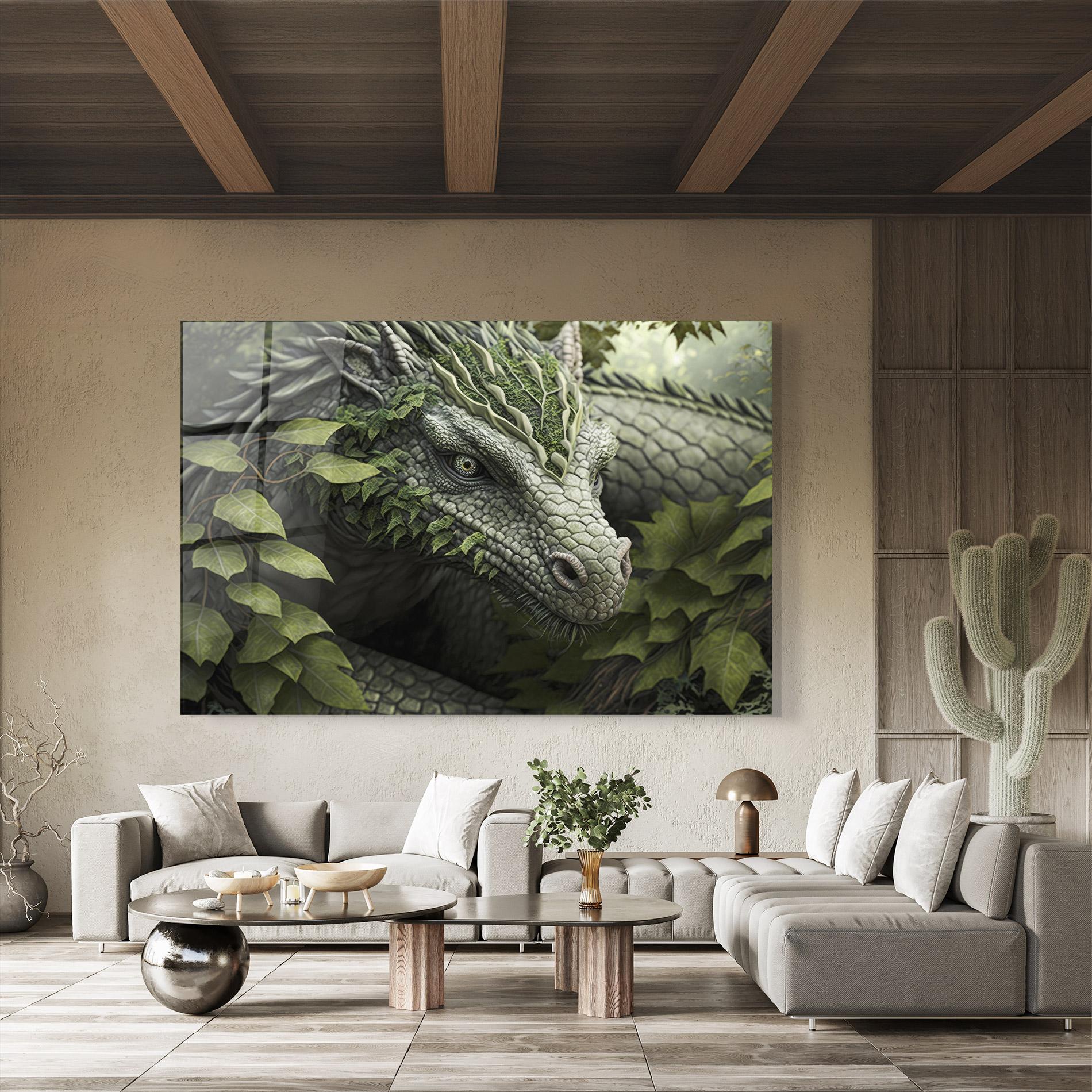 Glasbild Ancient Forest Dragon mockup 8
