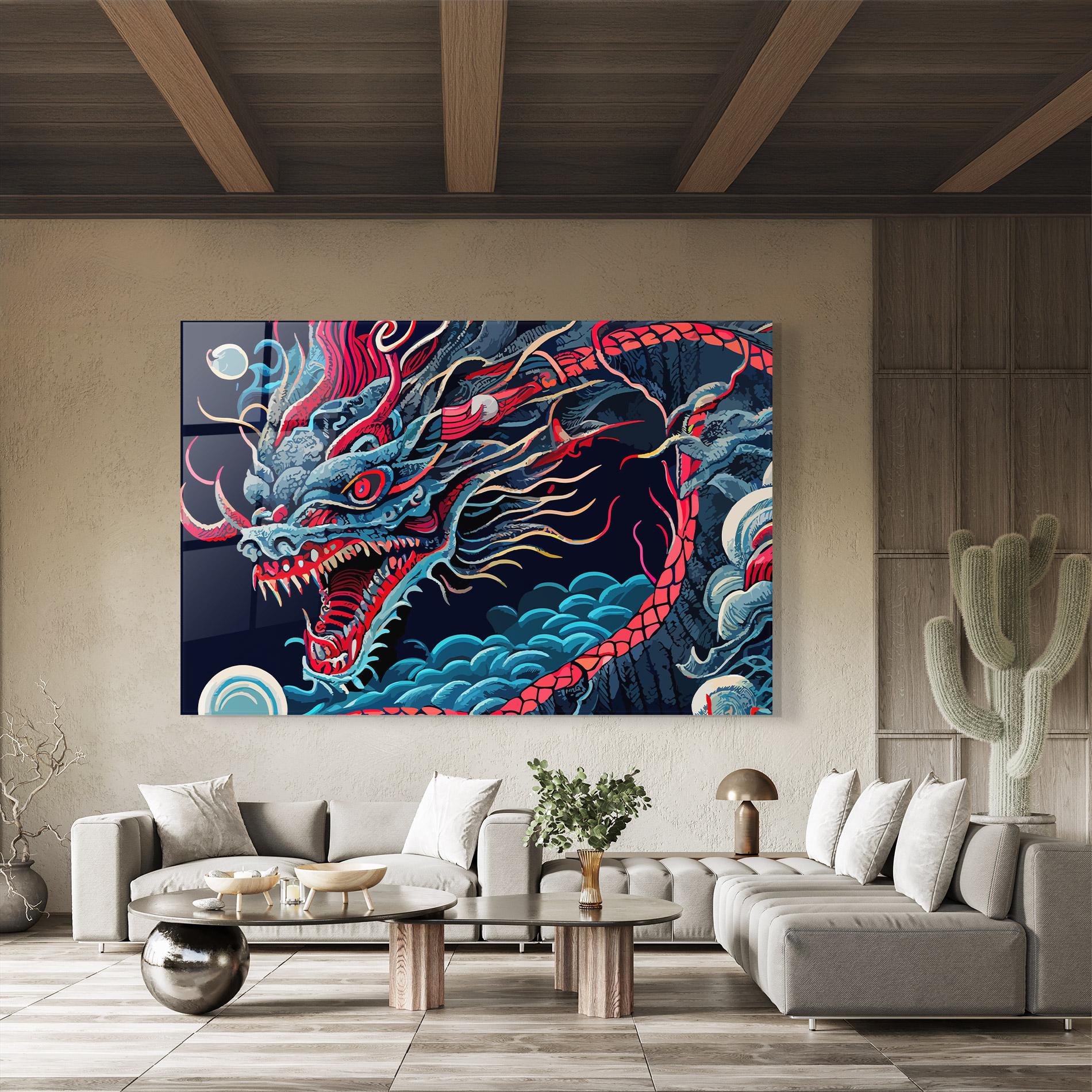 Glasbild Cloud Dragon mockup 8