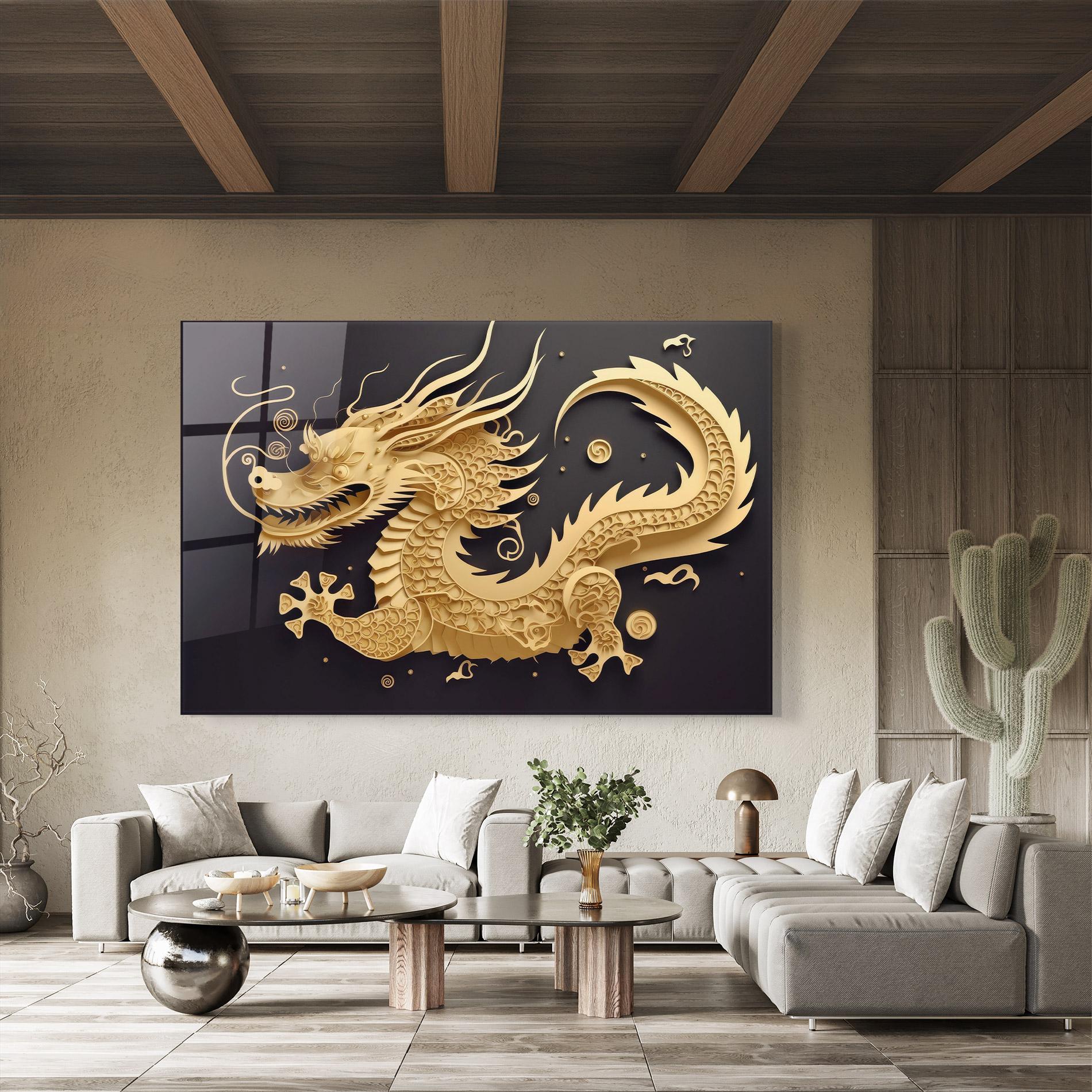 Glasbild Dragon Zodiac Sign mockup 8