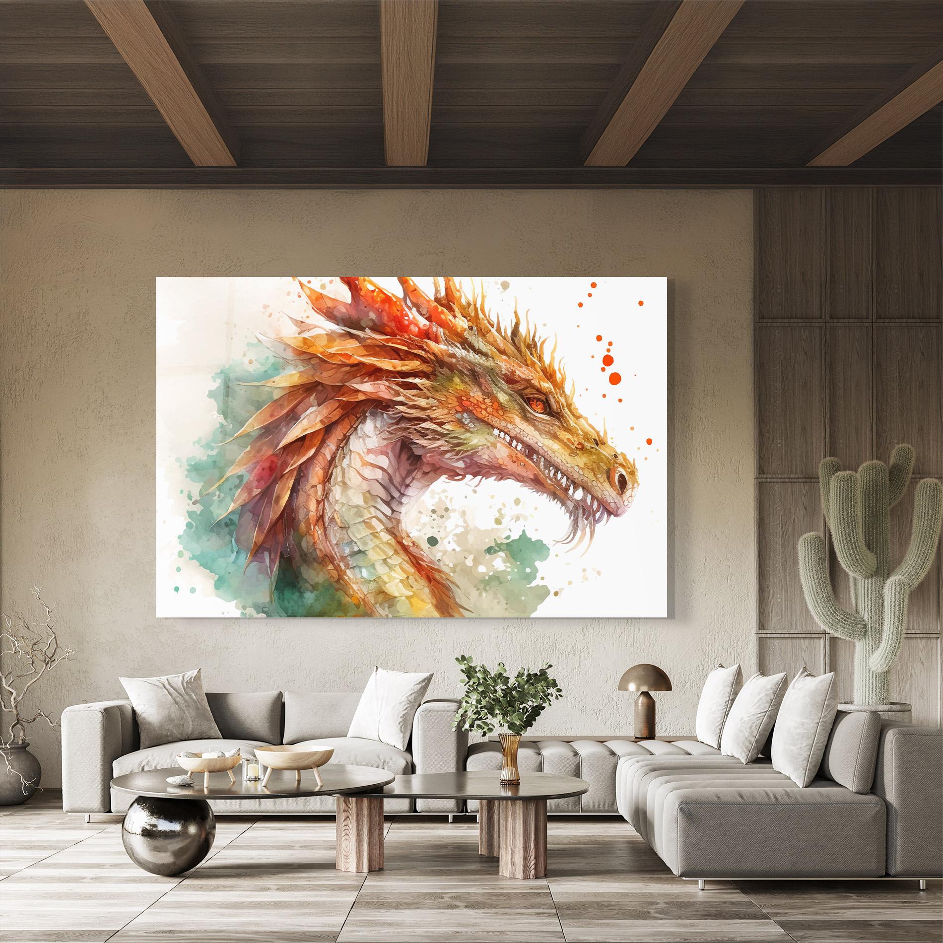 Glasbild Earth Dragon mockup 8
