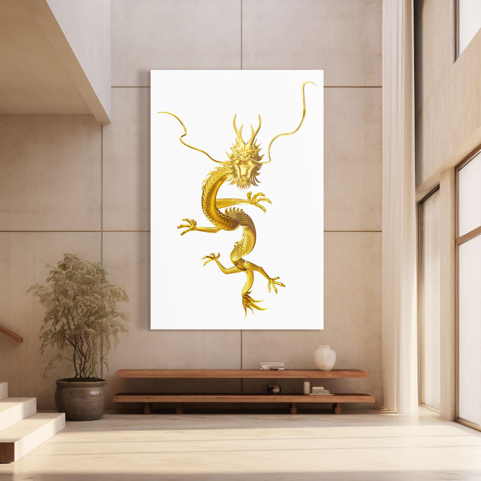 Glasbild Golden Dragon mockup 8