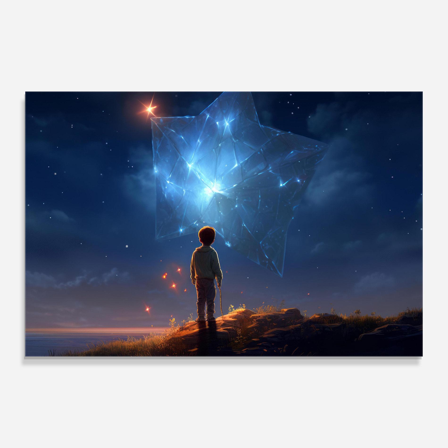 Glasbild Blue Star Floating mockup 0