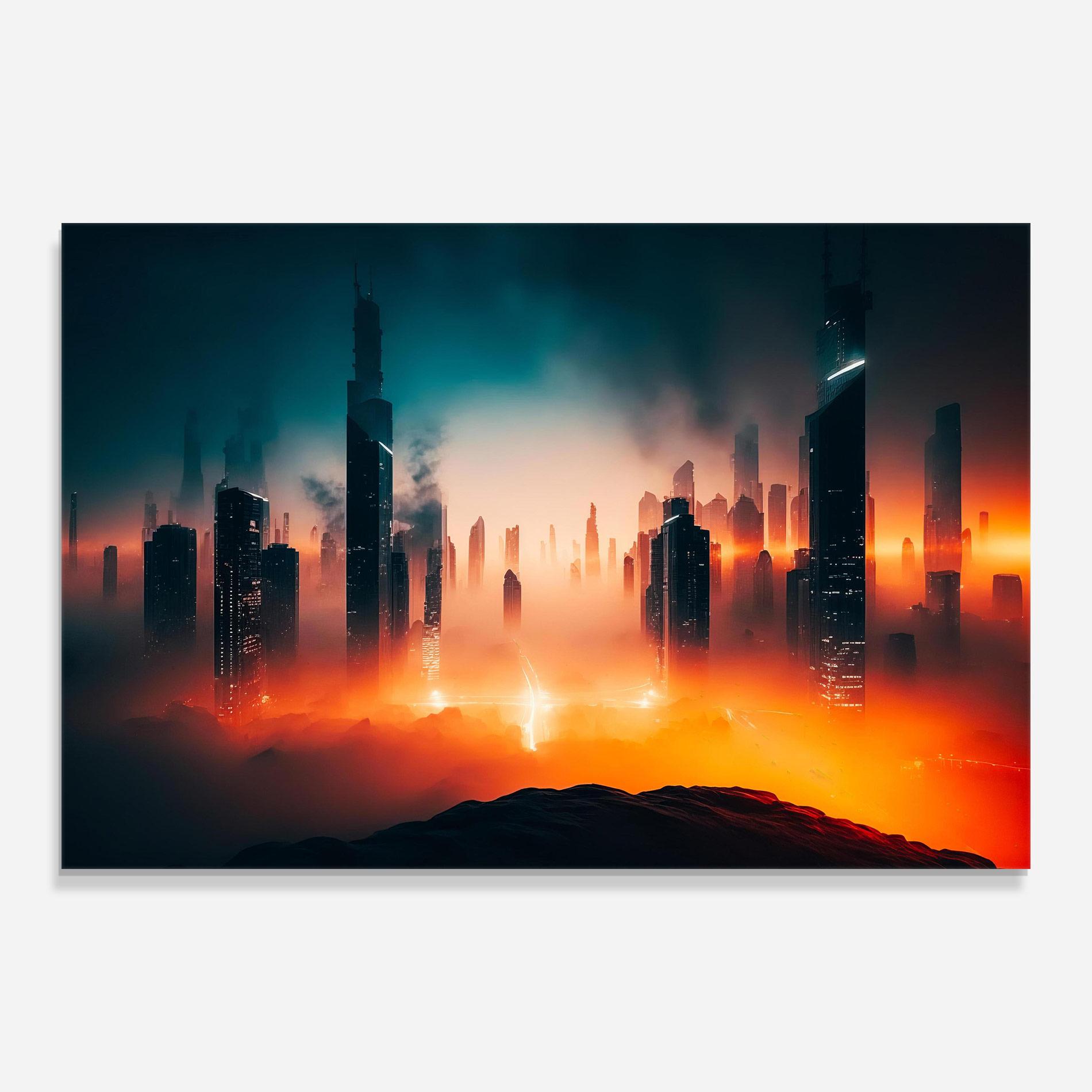 Glasbild City S Skyline mockup 0