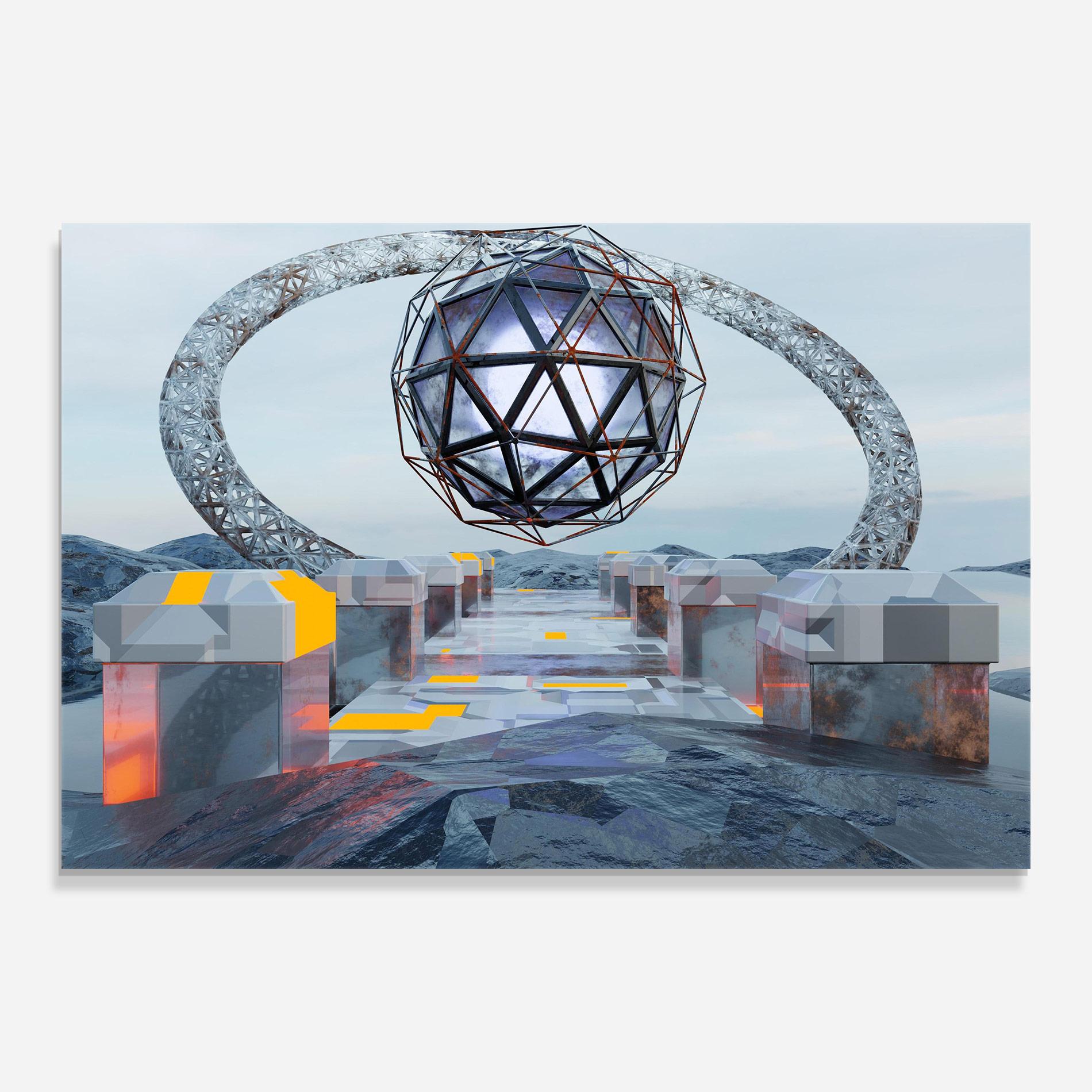 Glasbild Galactic Globe mockup 0