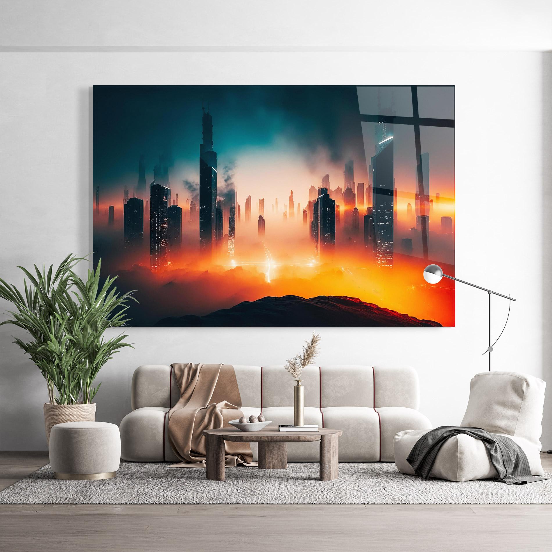 Glasbild City S Skyline mockup 9