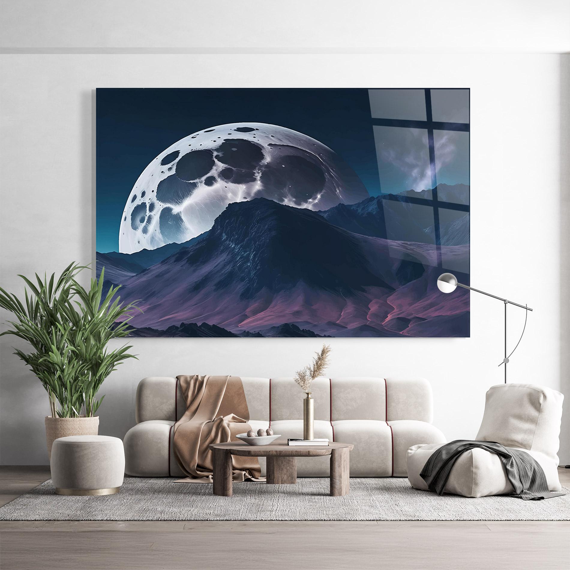 Glasbild Full Moon Smoke mockup 9