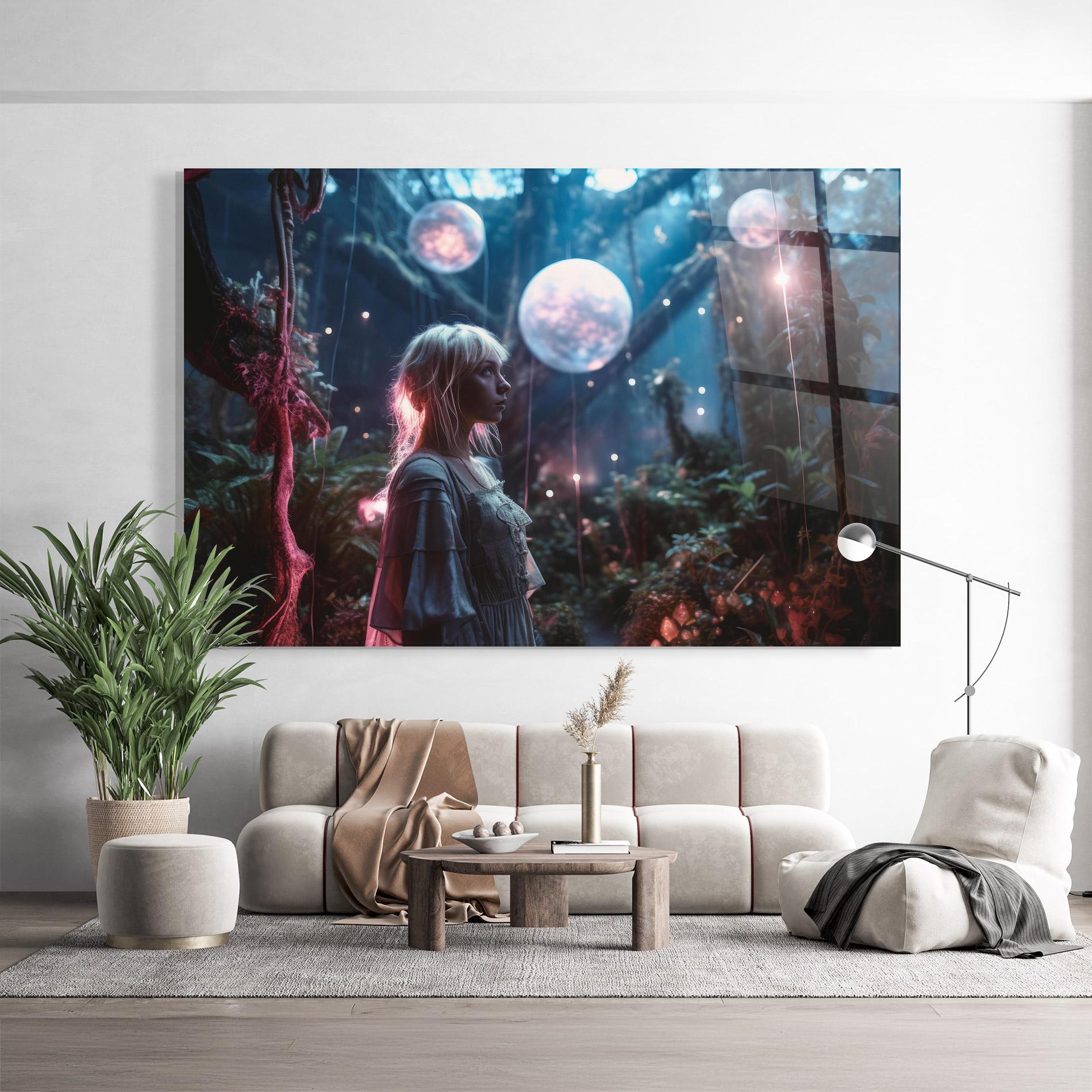 Glasbild Glowing Balls Floating mockup 9