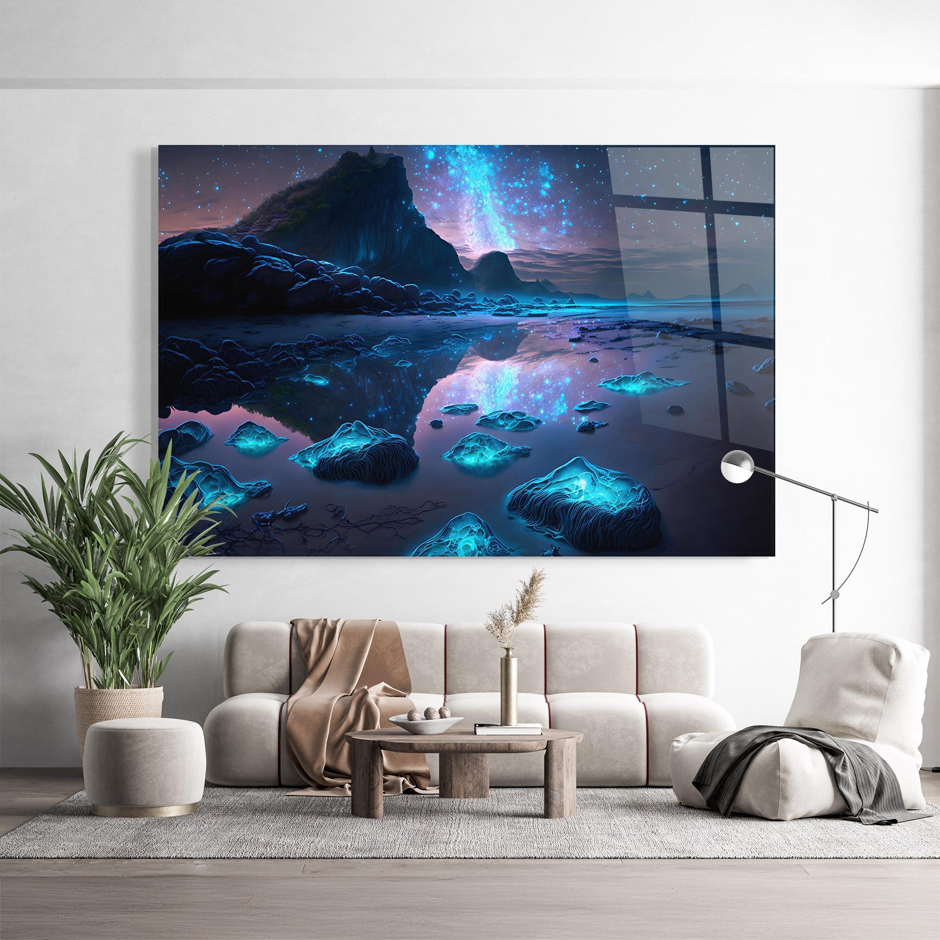 Glasbild Glowing Fantasy World mockup 9