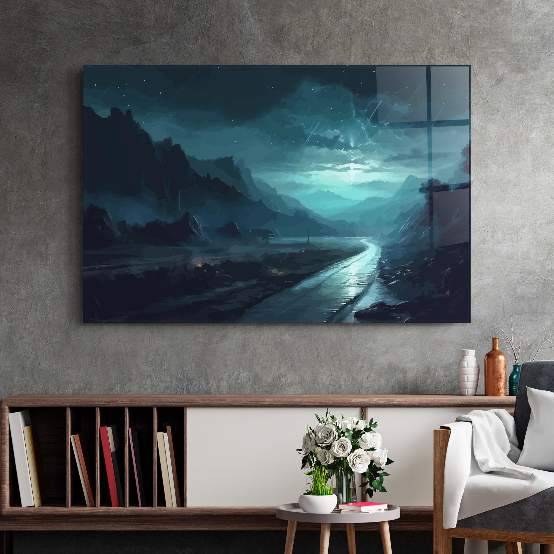 Glasbild Blue Universe mockup 2