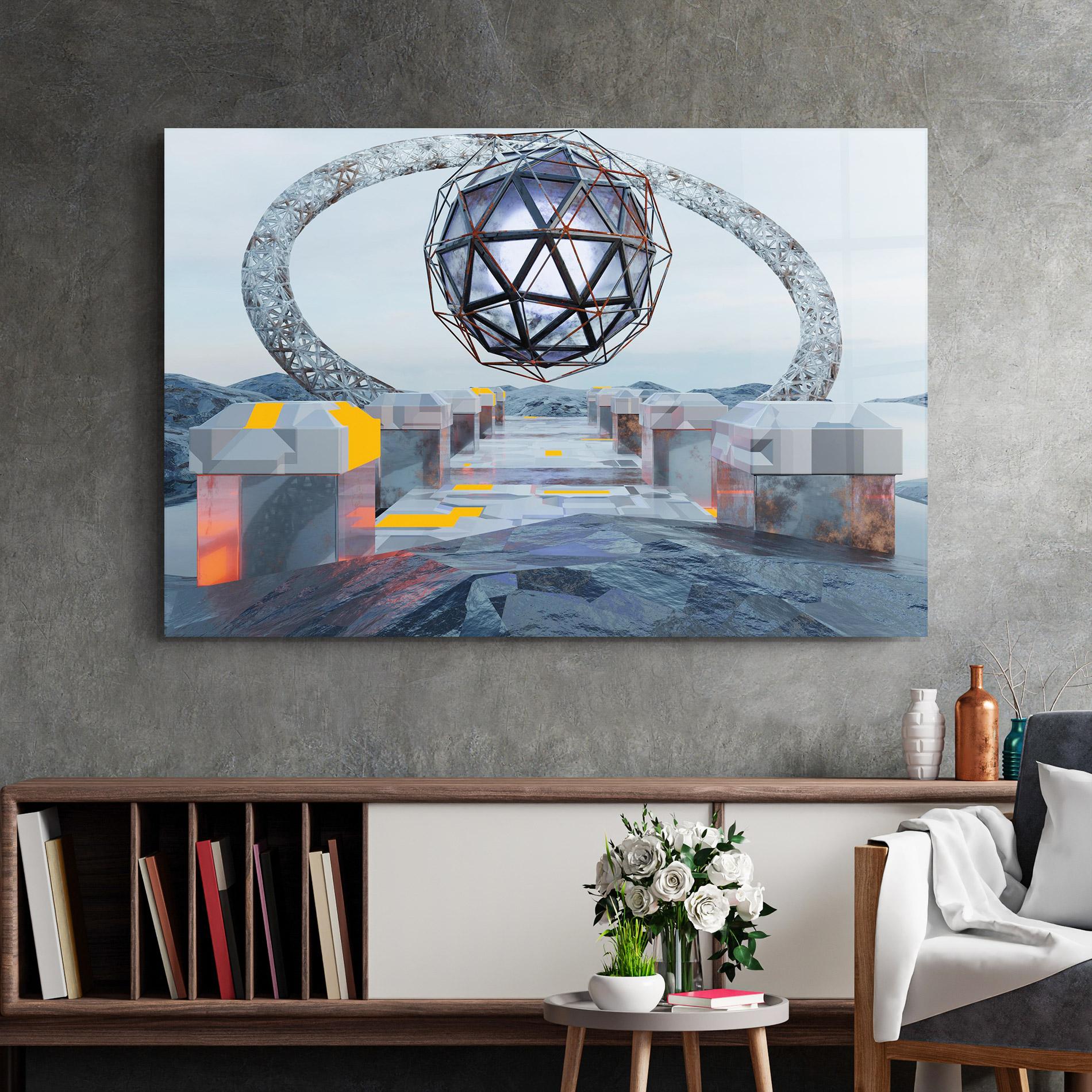 Glasbild Galactic Globe mockup 2