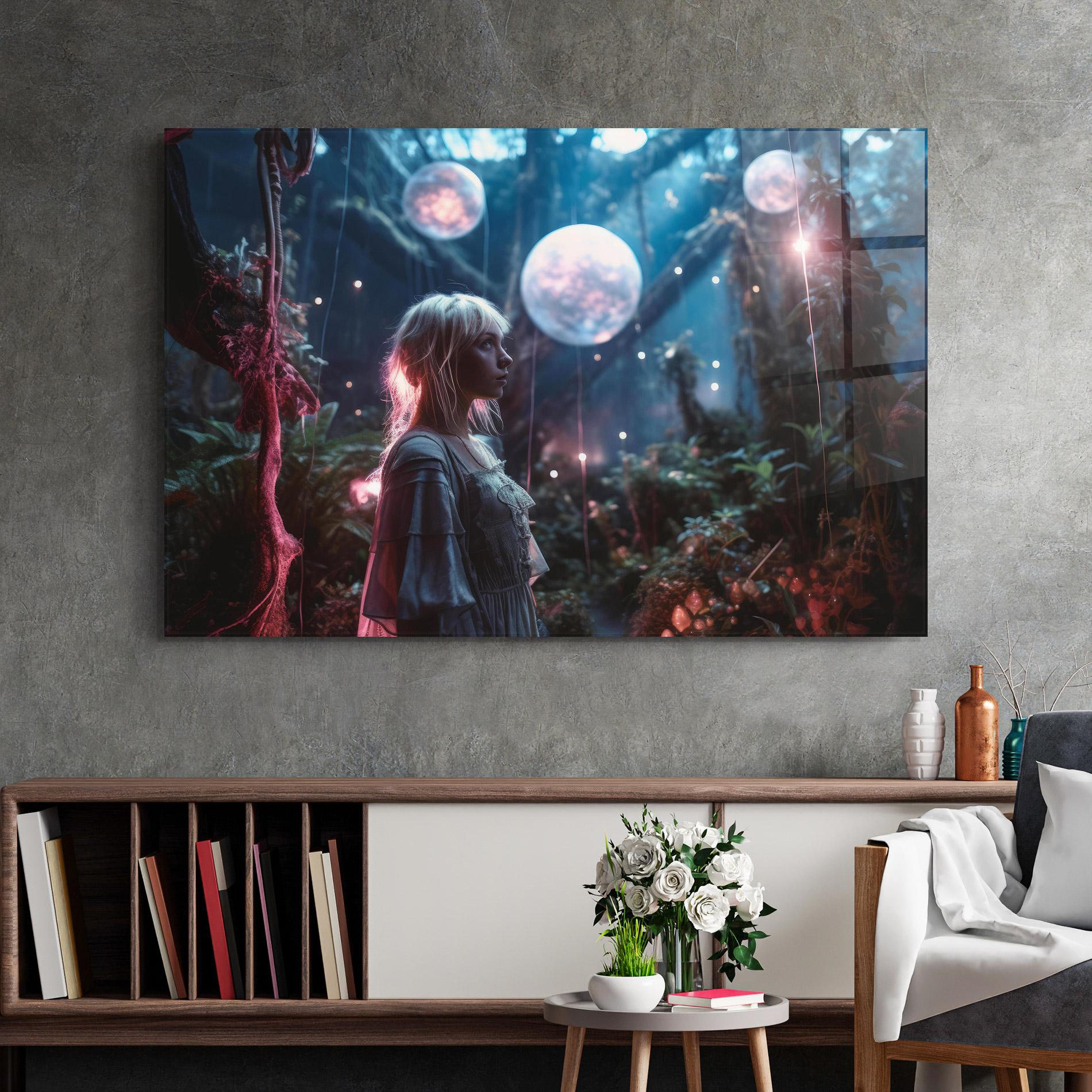 Glasbild Glowing Balls Floating mockup 2