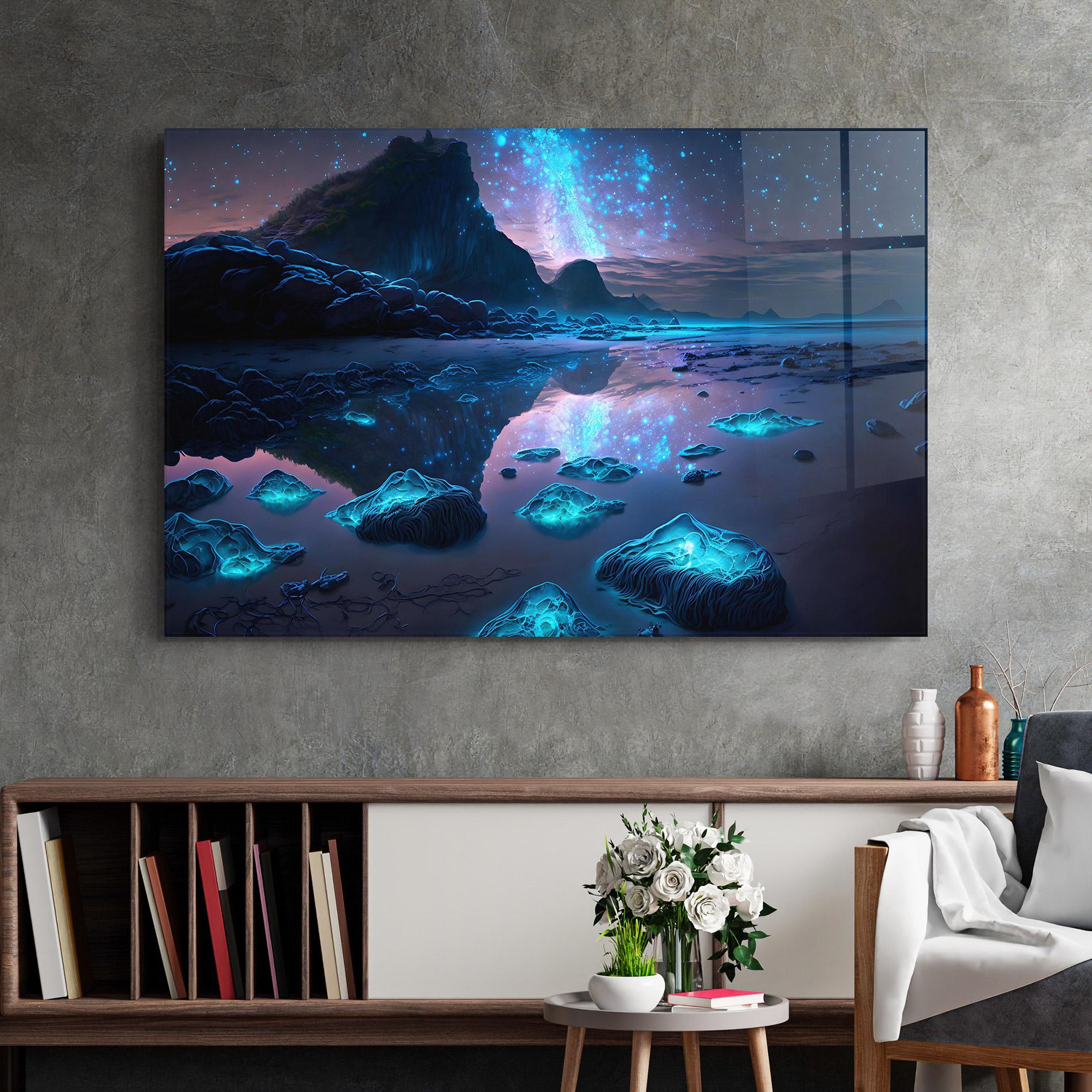 Glasbild Glowing Fantasy World mockup 2