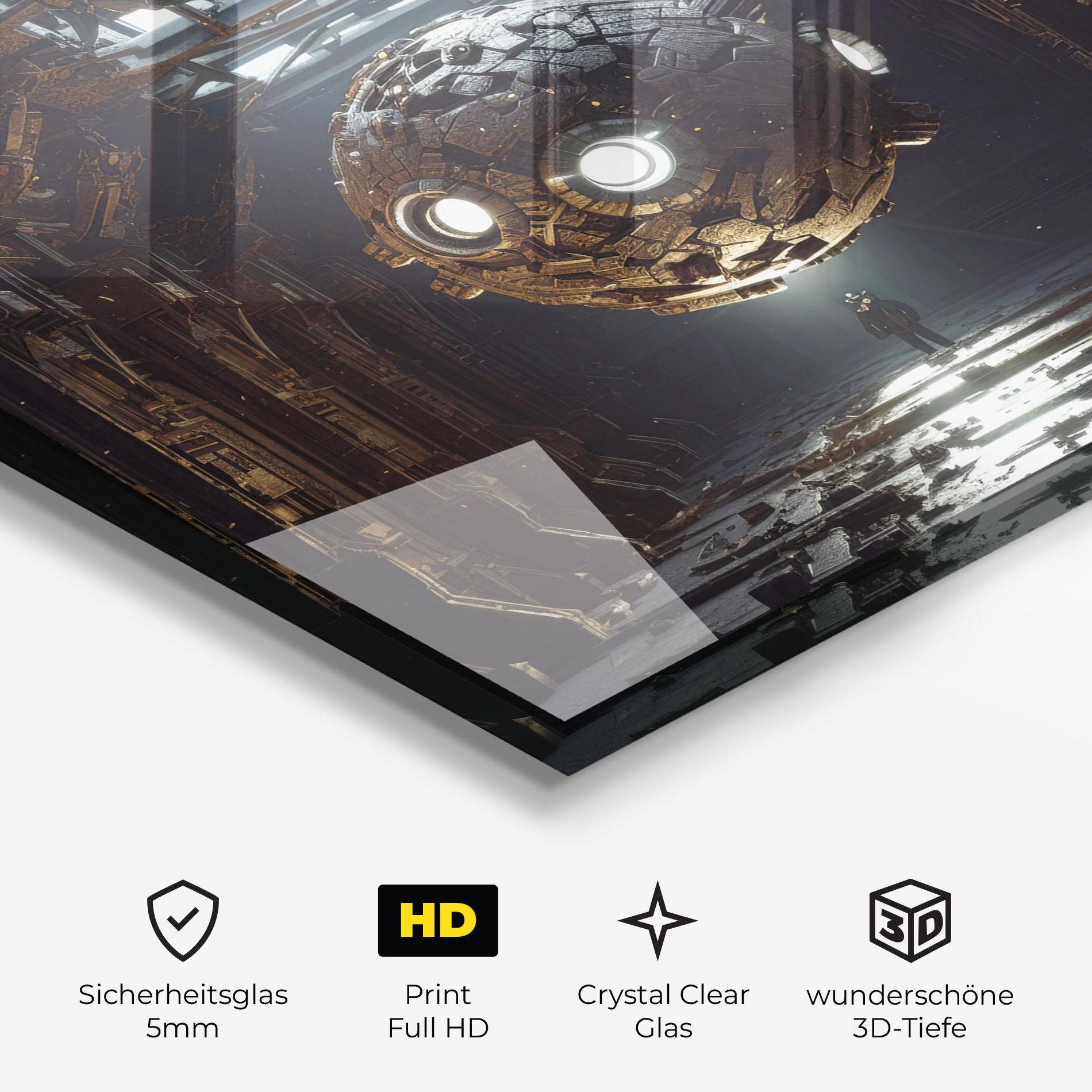 Glasbild Cryptic Art mockup 3