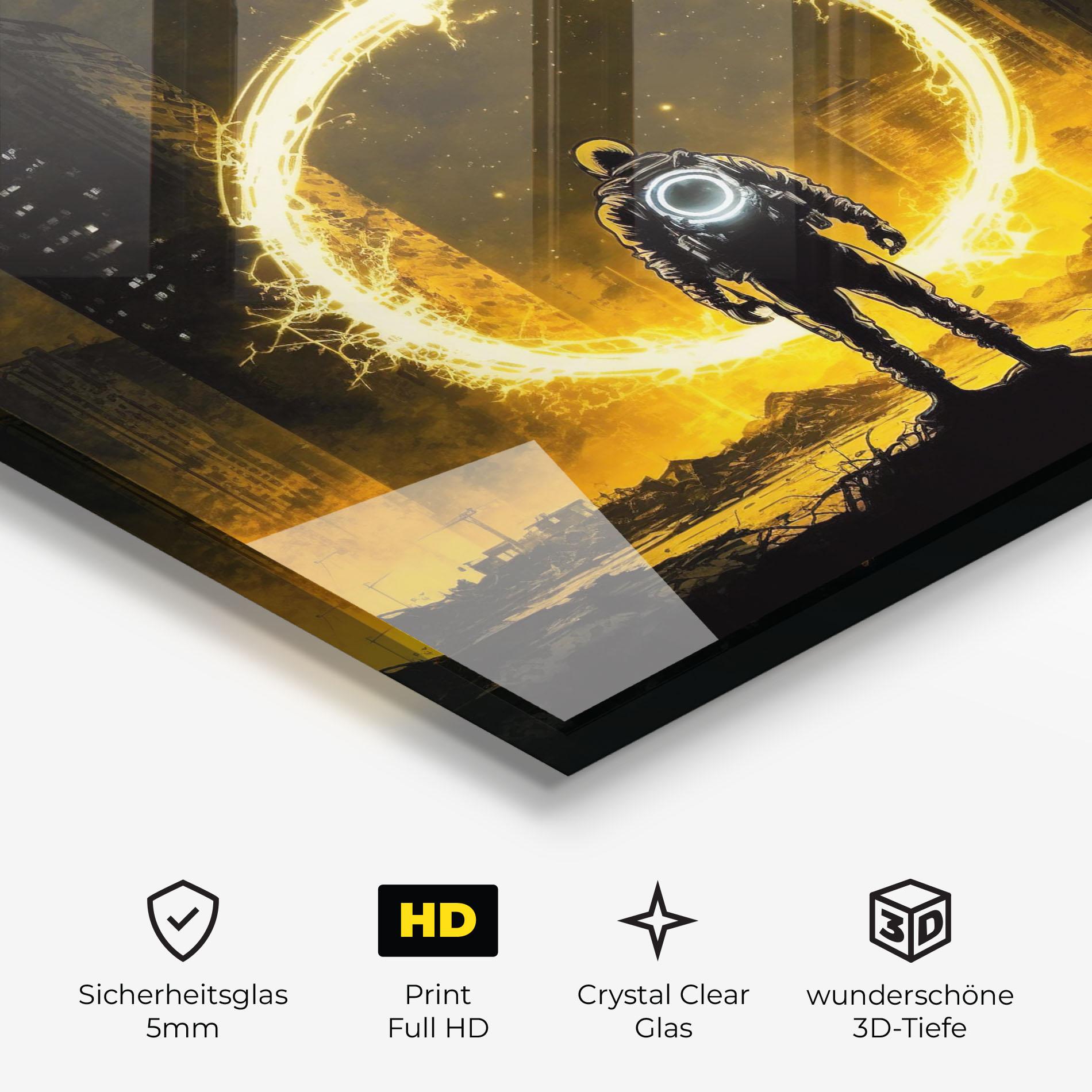 Glasbild Fire Portal mockup 3