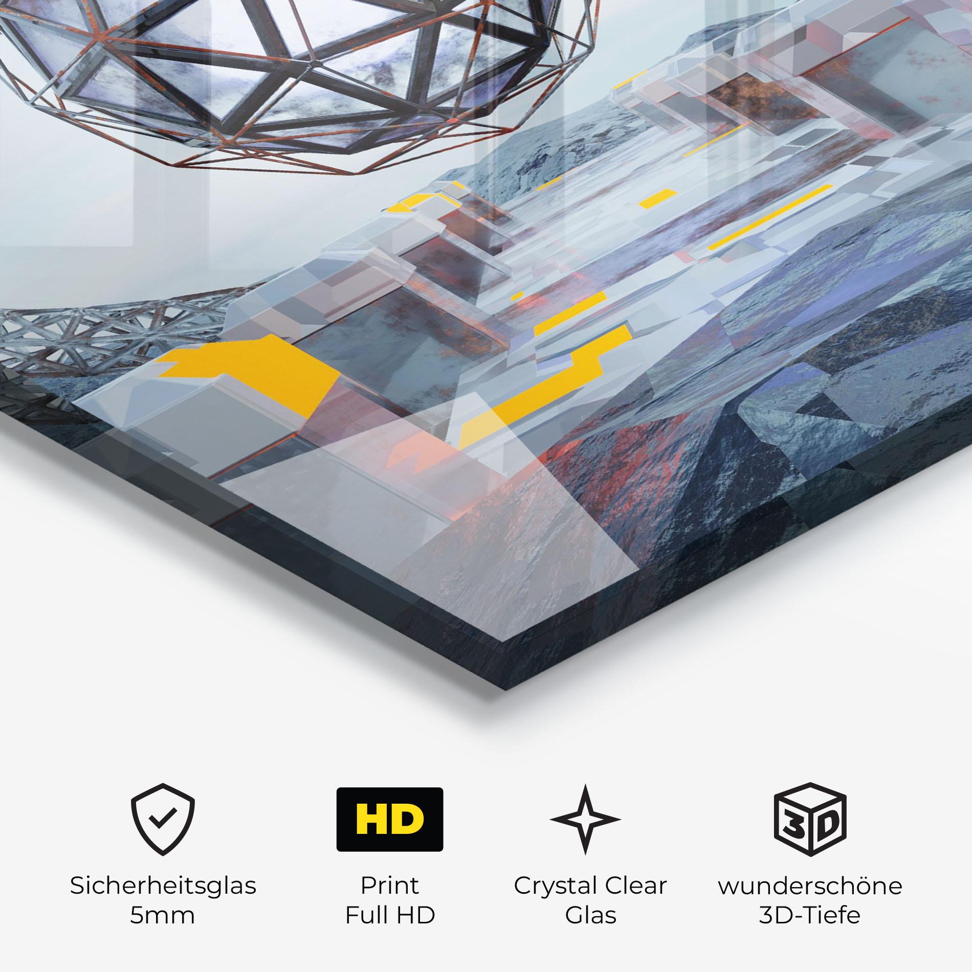 Glasbild Galactic Globe mockup 3