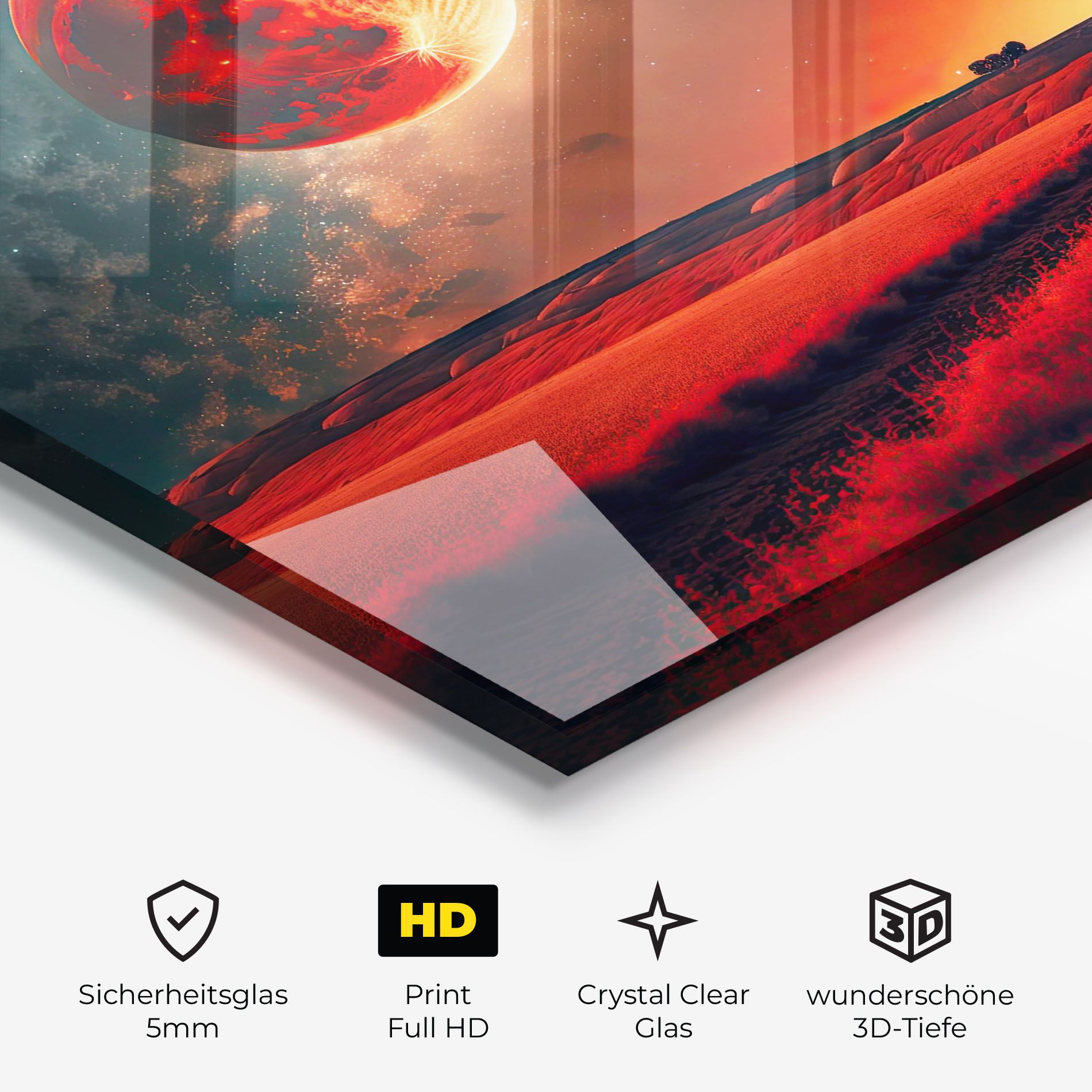 Huge Red Moon mockup 3