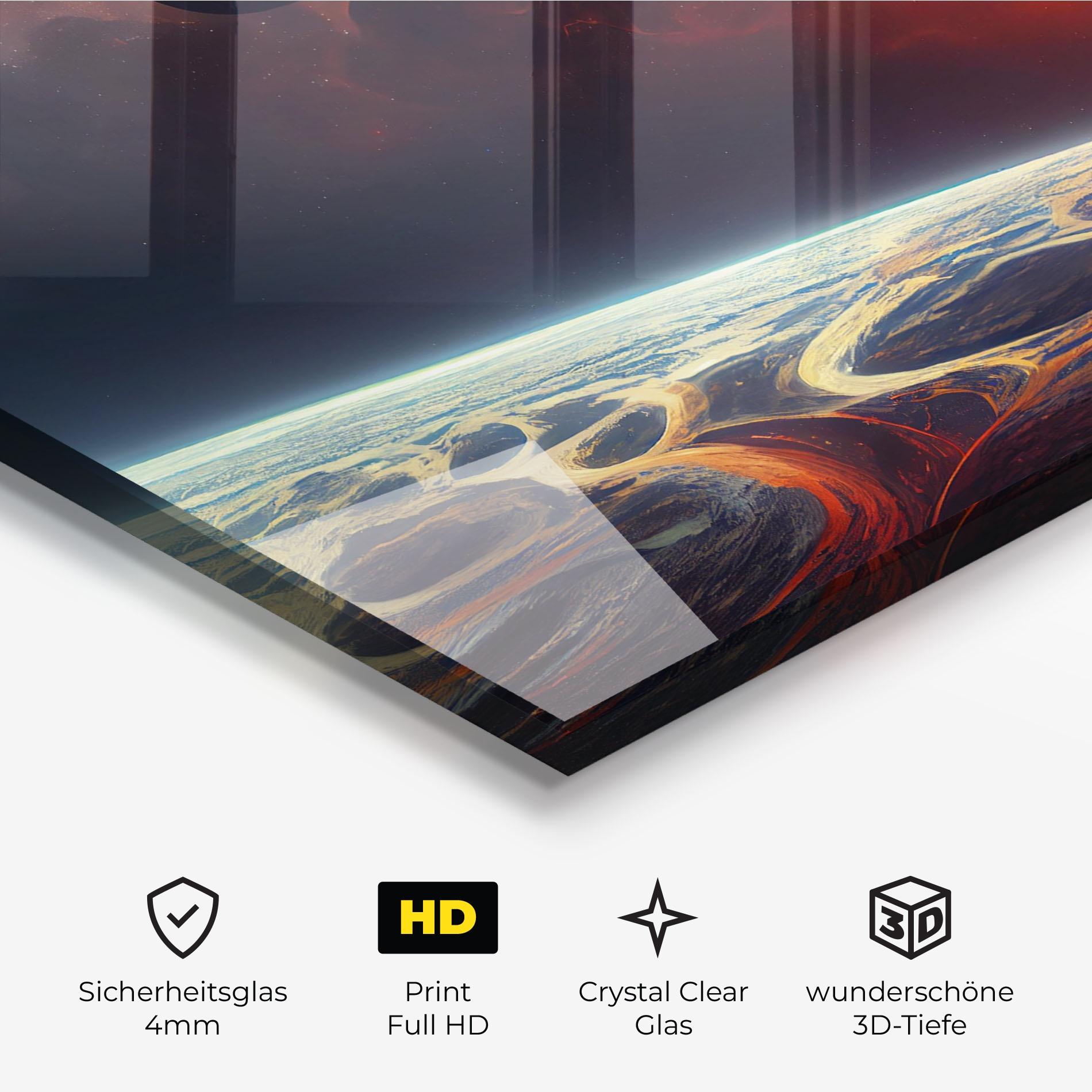 Glasbild Cosmic Craze mockup 3