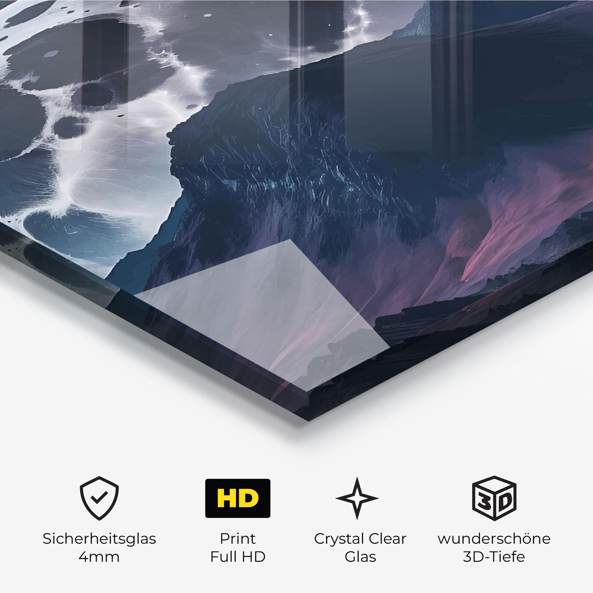 Glasbild Full Moon Smoke mockup 3