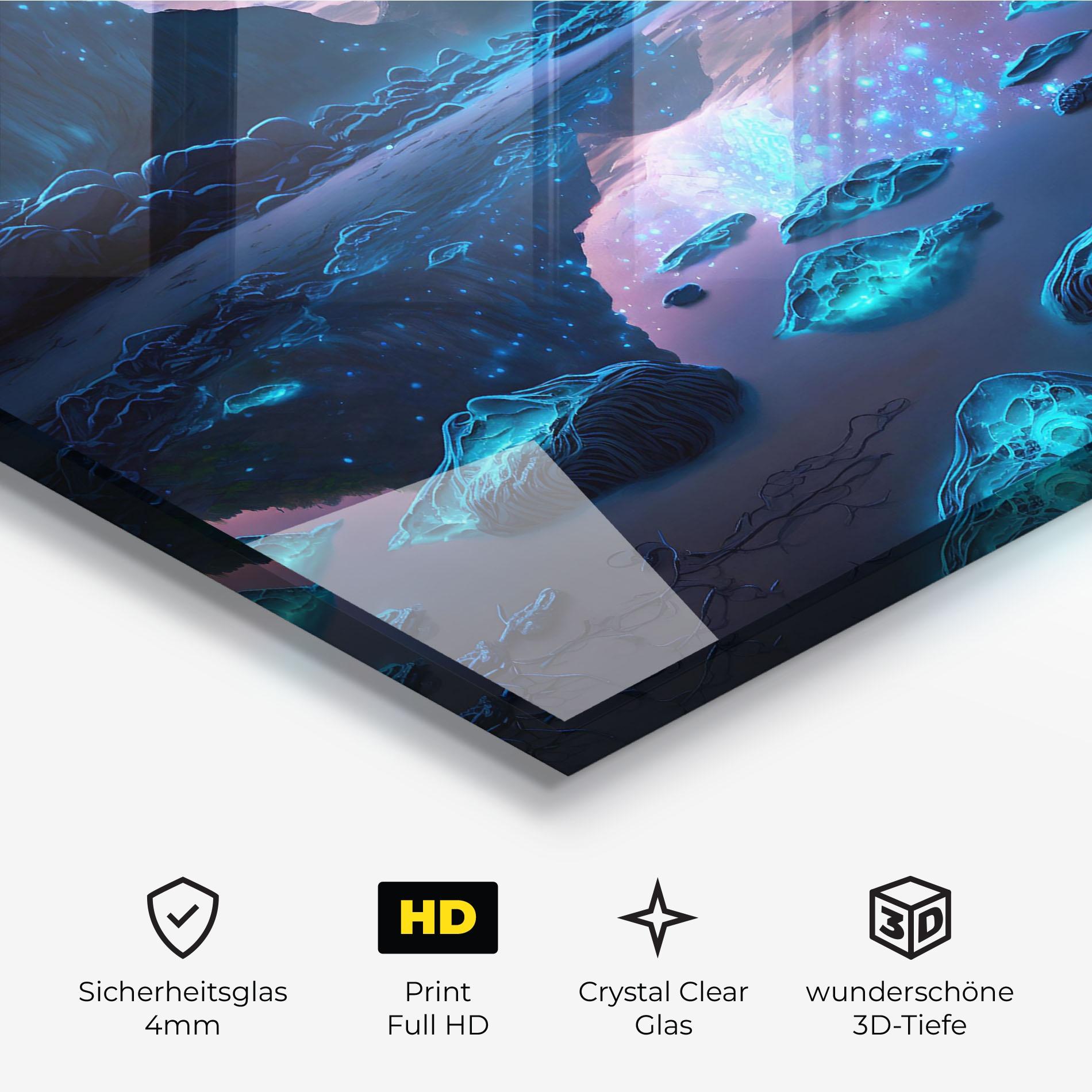 Glasbild Glowing Fantasy World mockup 3