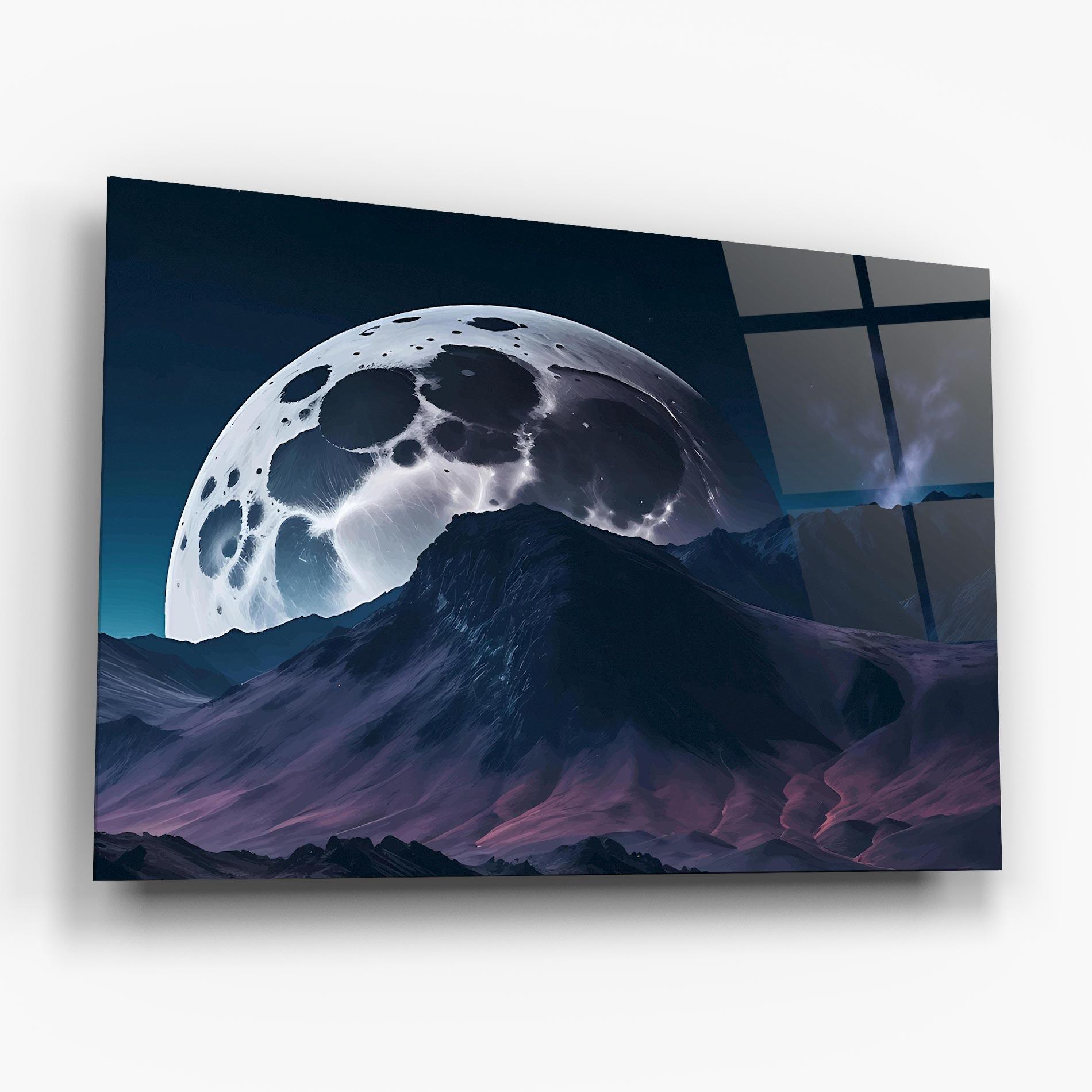 Glasbild Full Moon Smoke mockup 6