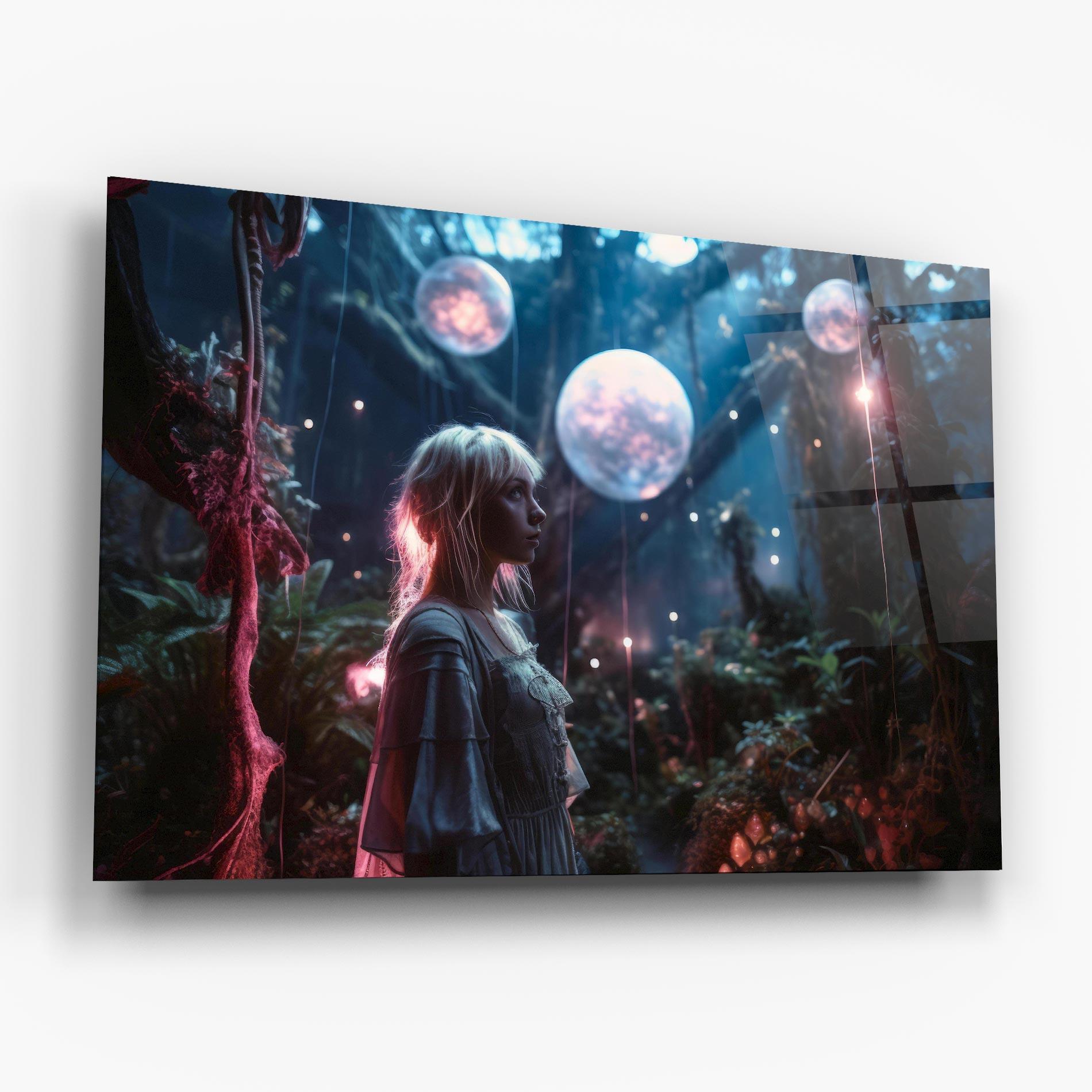 Glasbild Glowing Balls Floating mockup 6