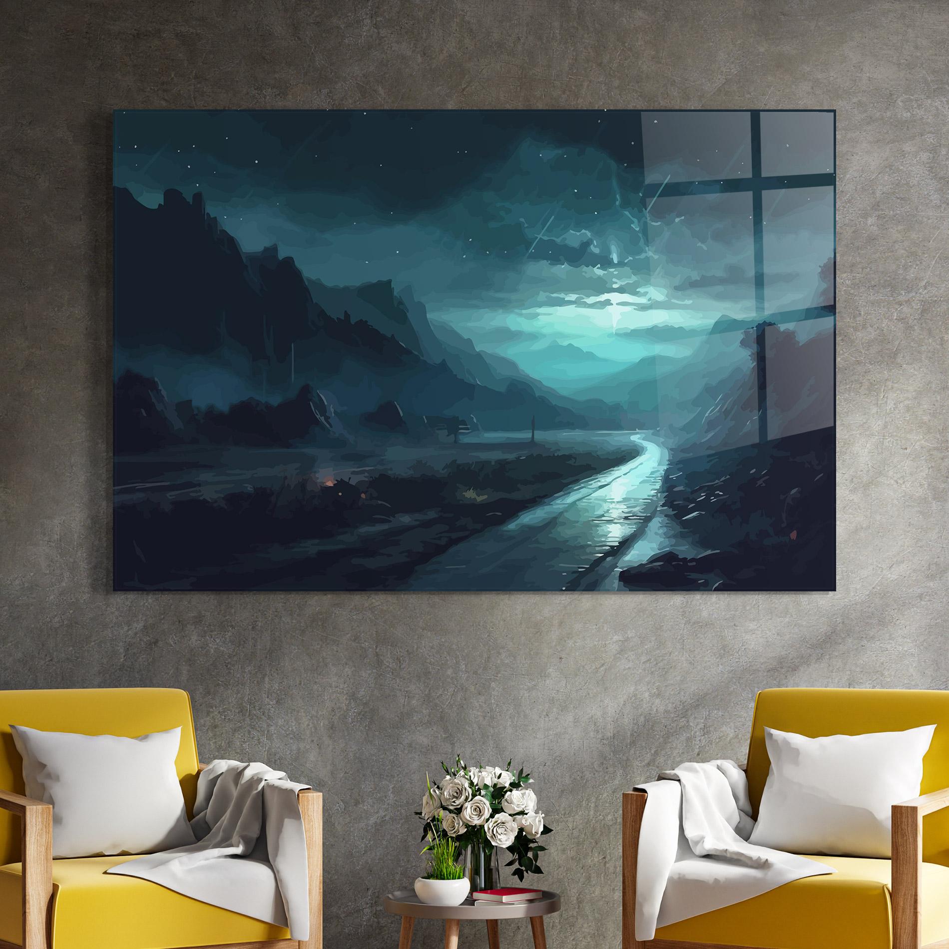 Glasbild Blue Universe mockup 4