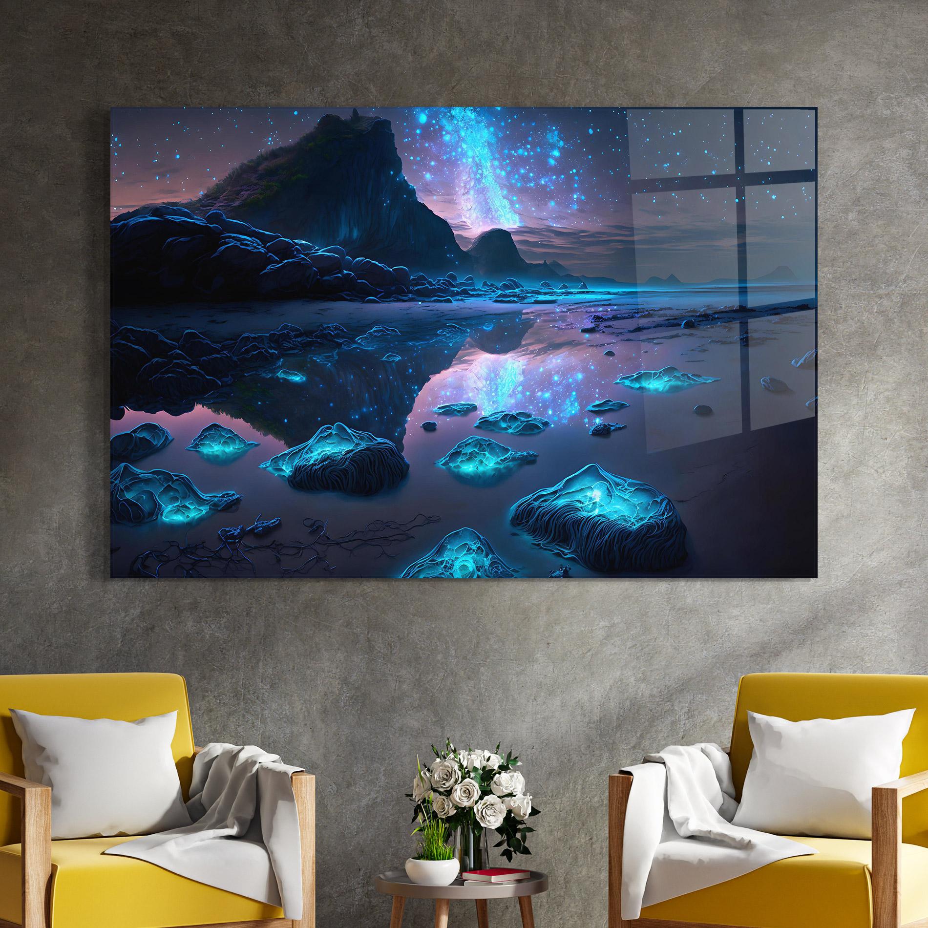 Glasbild Glowing Fantasy World mockup 4