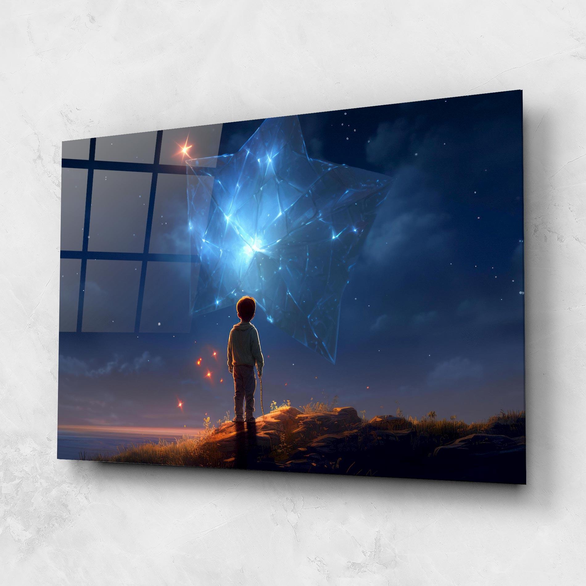 Glasbild Blue Star Floating mockup 1