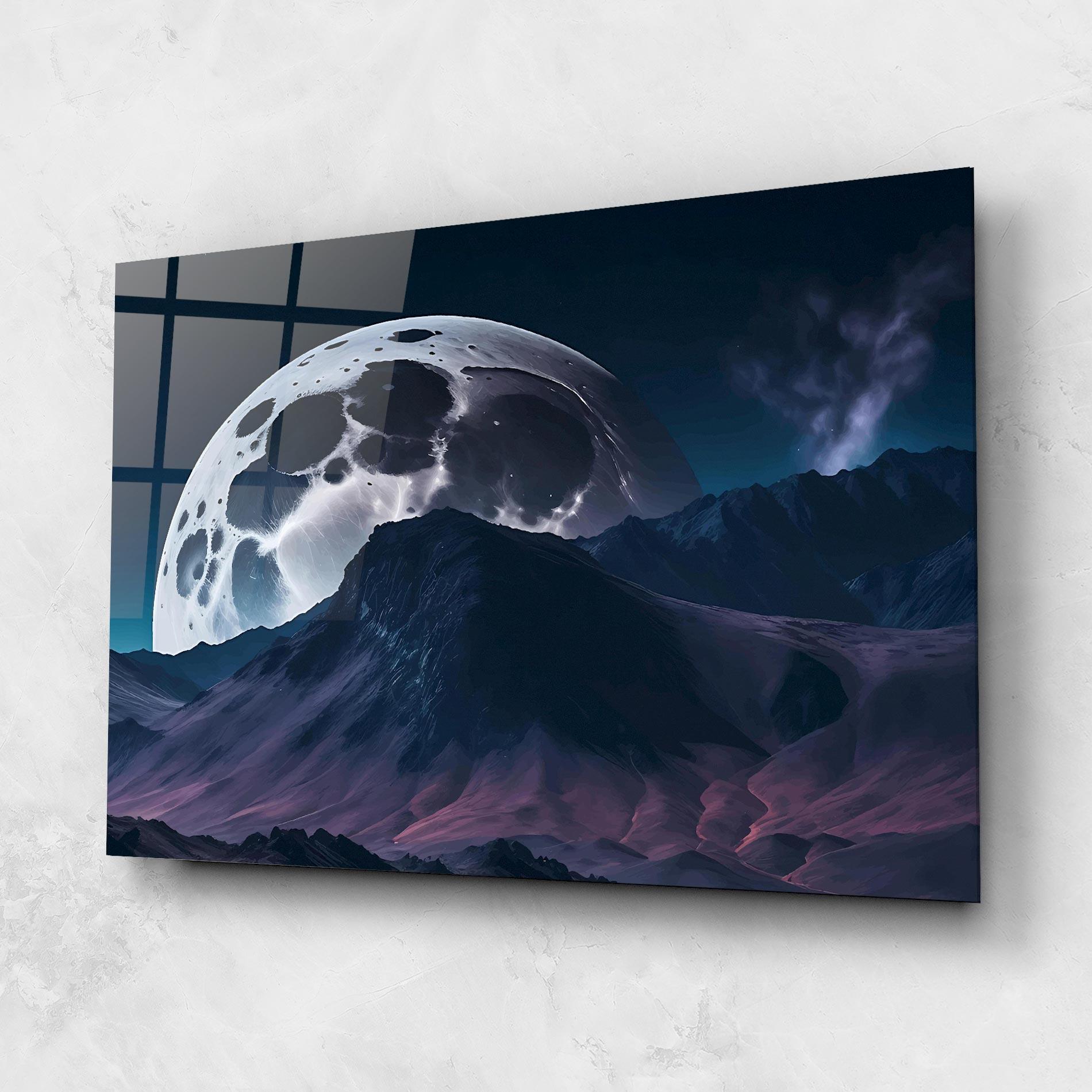 Glasbild Full Moon Smoke mockup 1