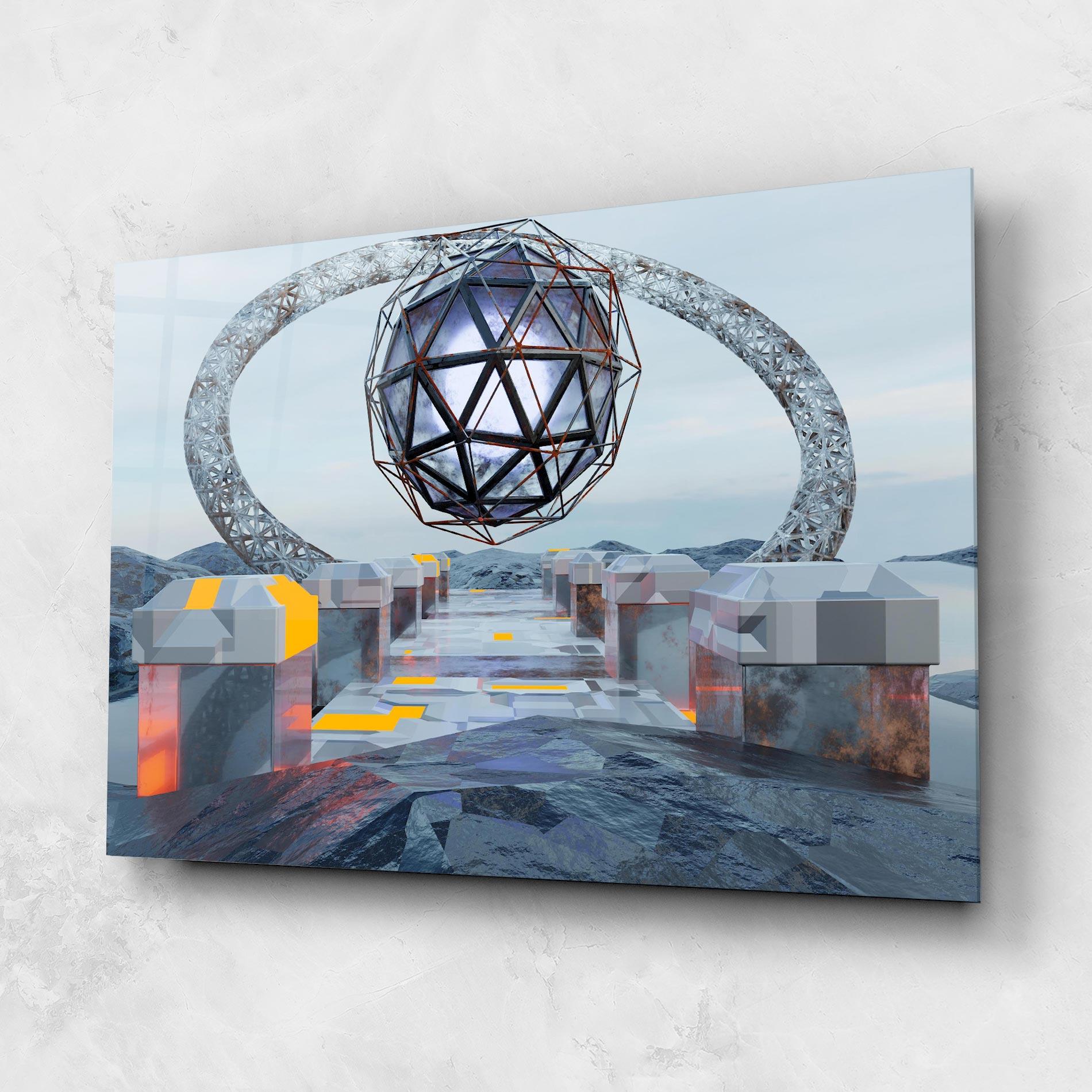 Glasbild Galactic Globe mockup 1