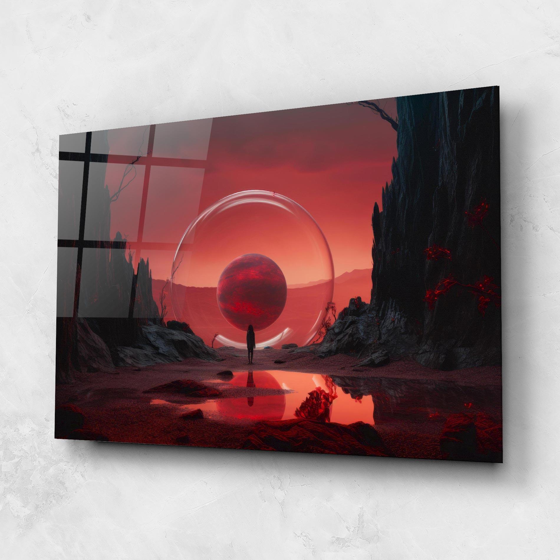 Glasbild Red Planet Art mockup 1