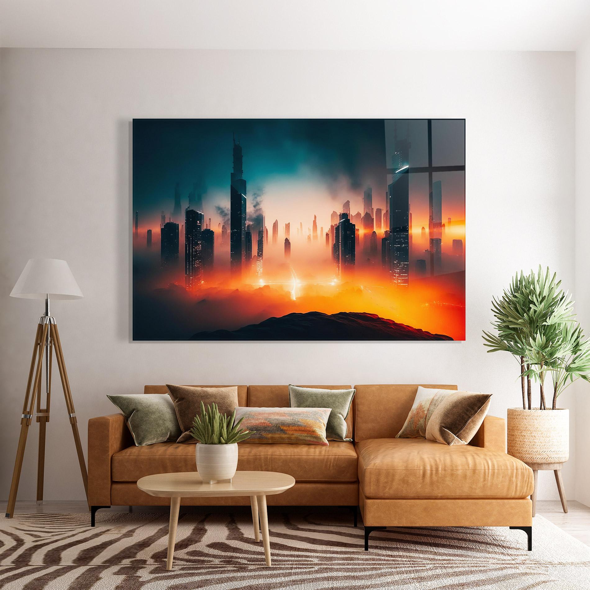 Glasbild City S Skyline mockup 7