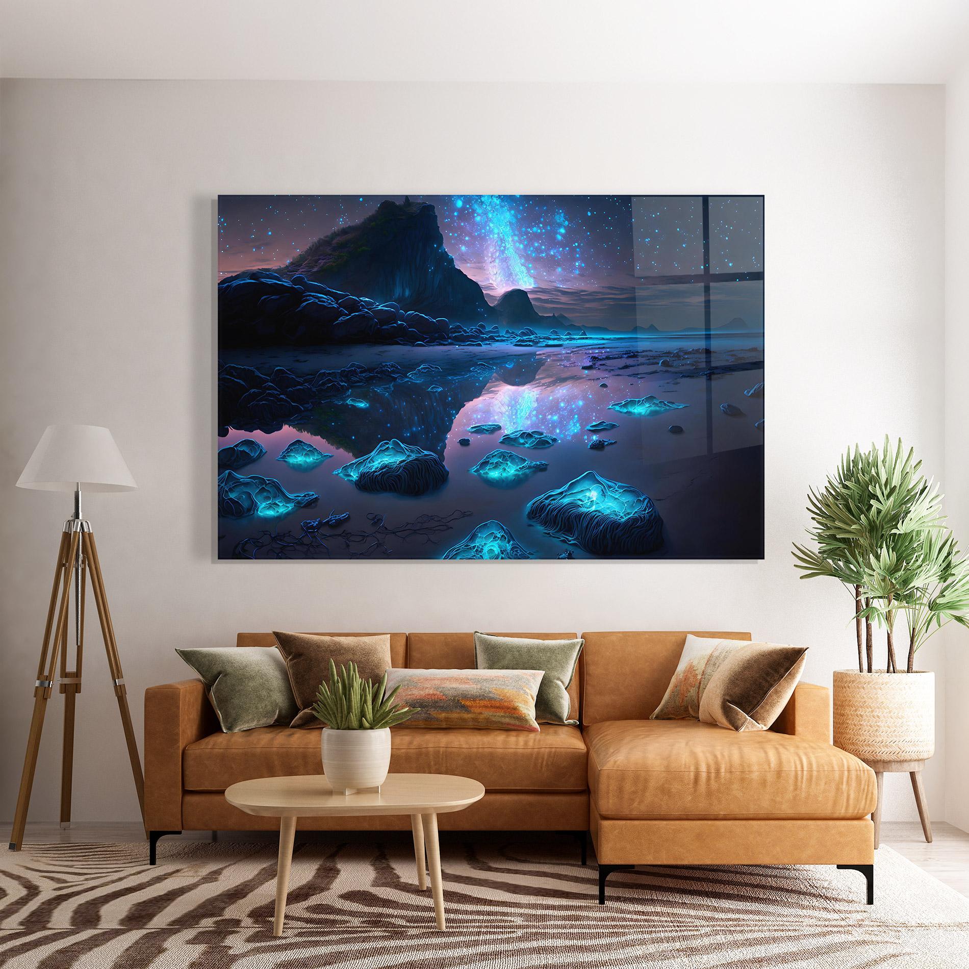 Glasbild Glowing Fantasy World mockup 7