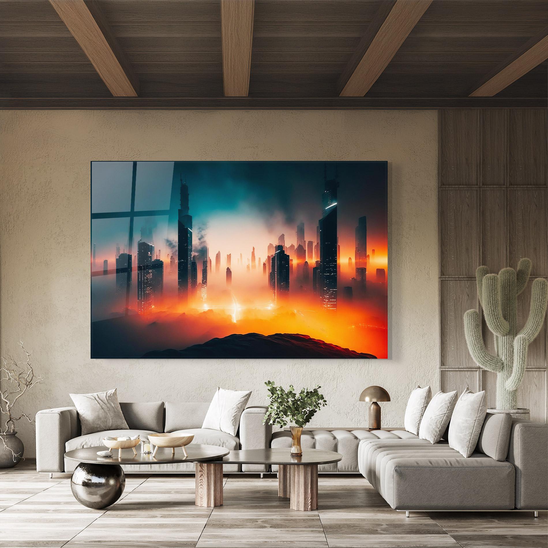 Glasbild City S Skyline mockup 8