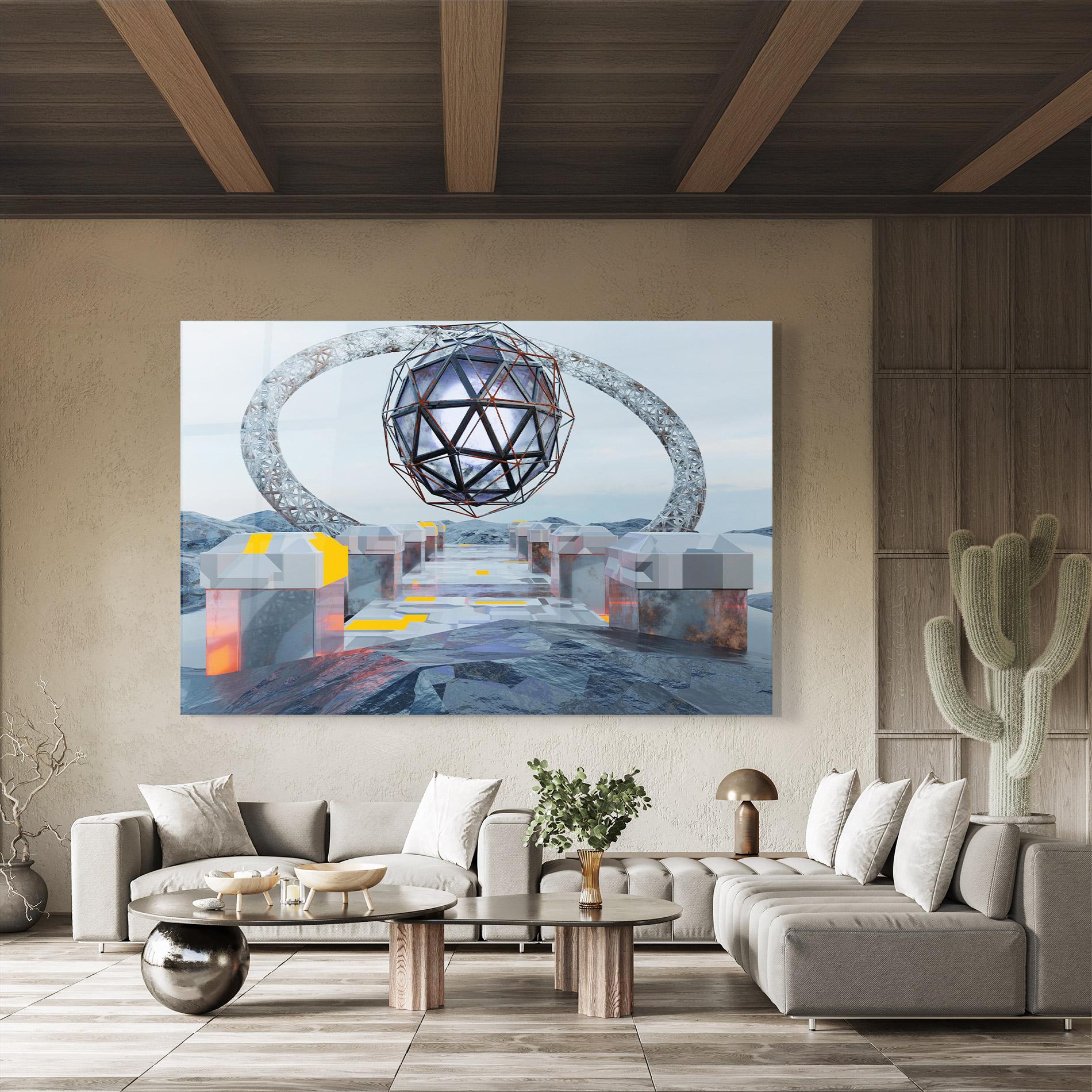 Glasbild Galactic Globe mockup 8