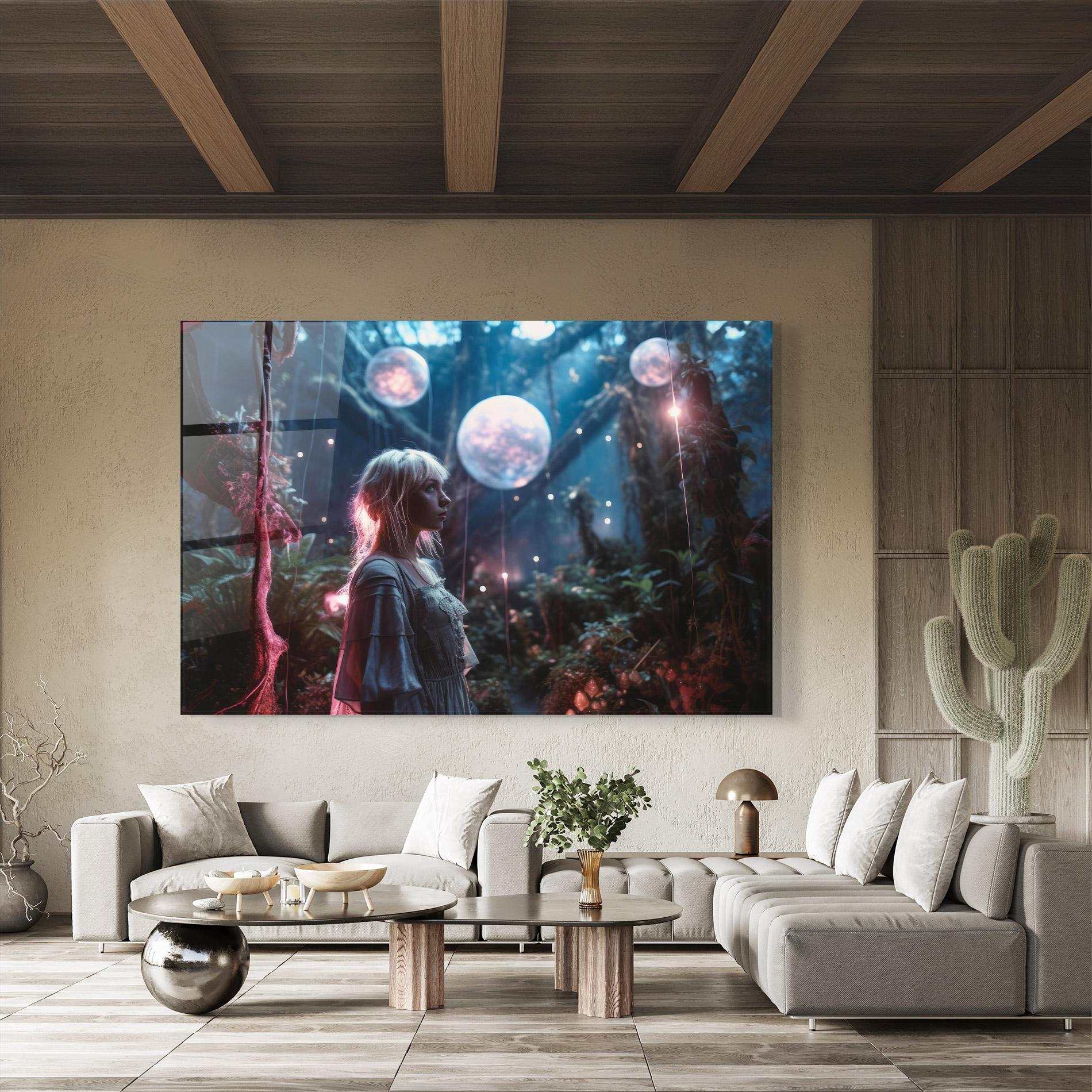 Glasbild Glowing Balls Floating mockup 8