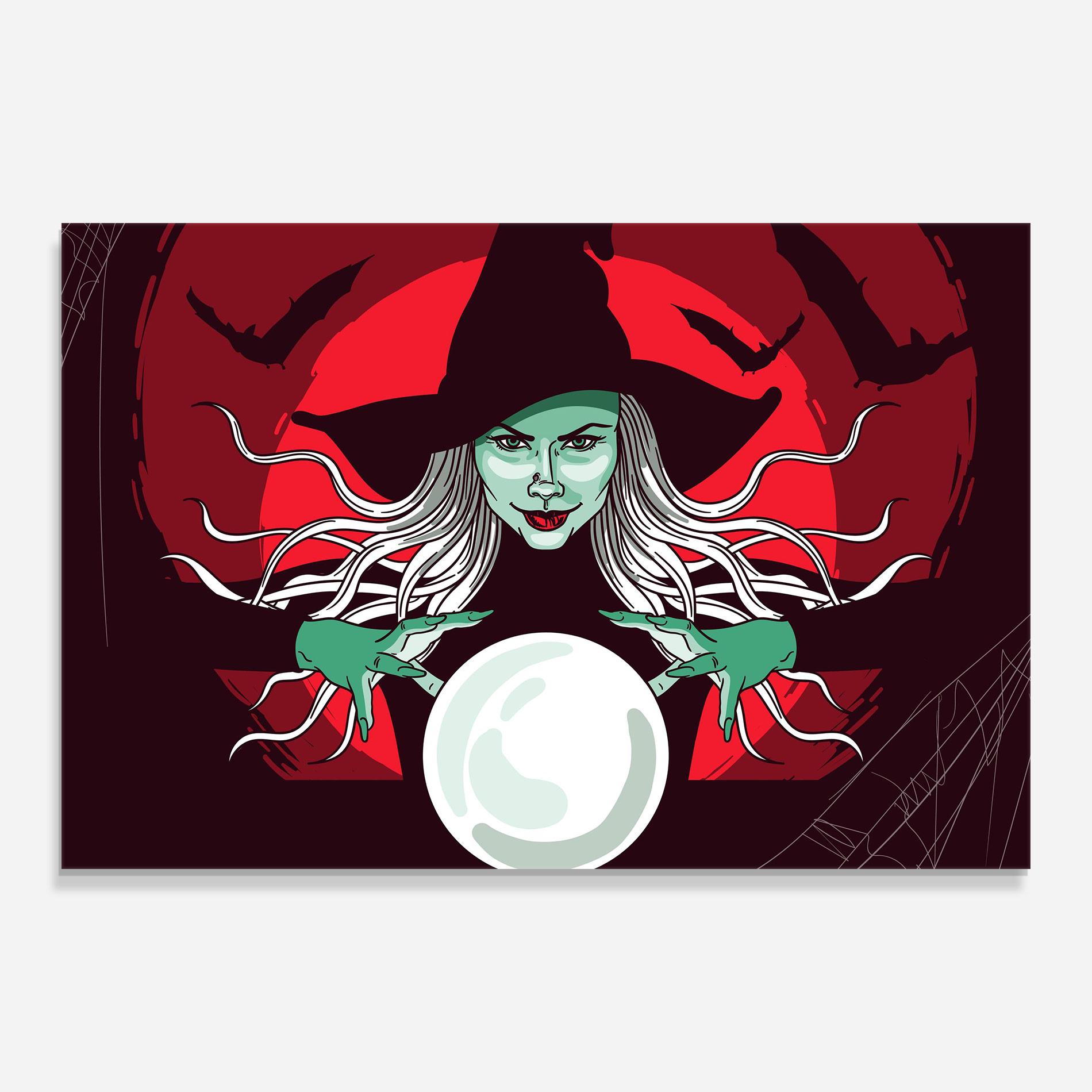 Glasbild Green Witch mockup 0