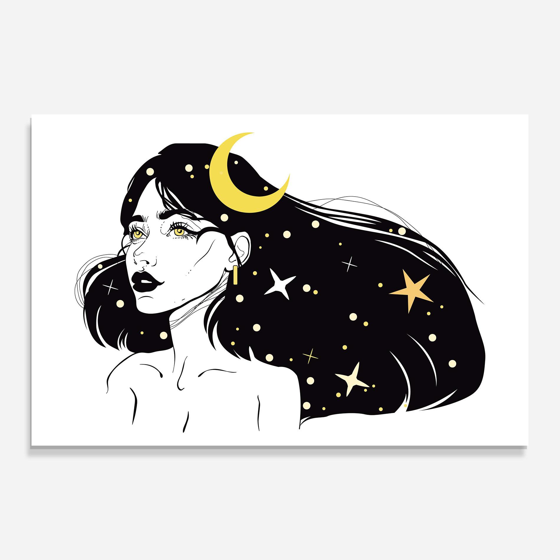 Glasbild Night Witch mockup 0