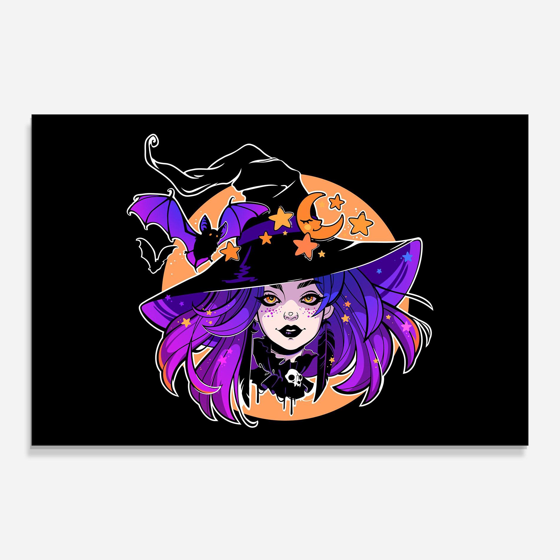 Glasbild Purple Witch mockup 0
