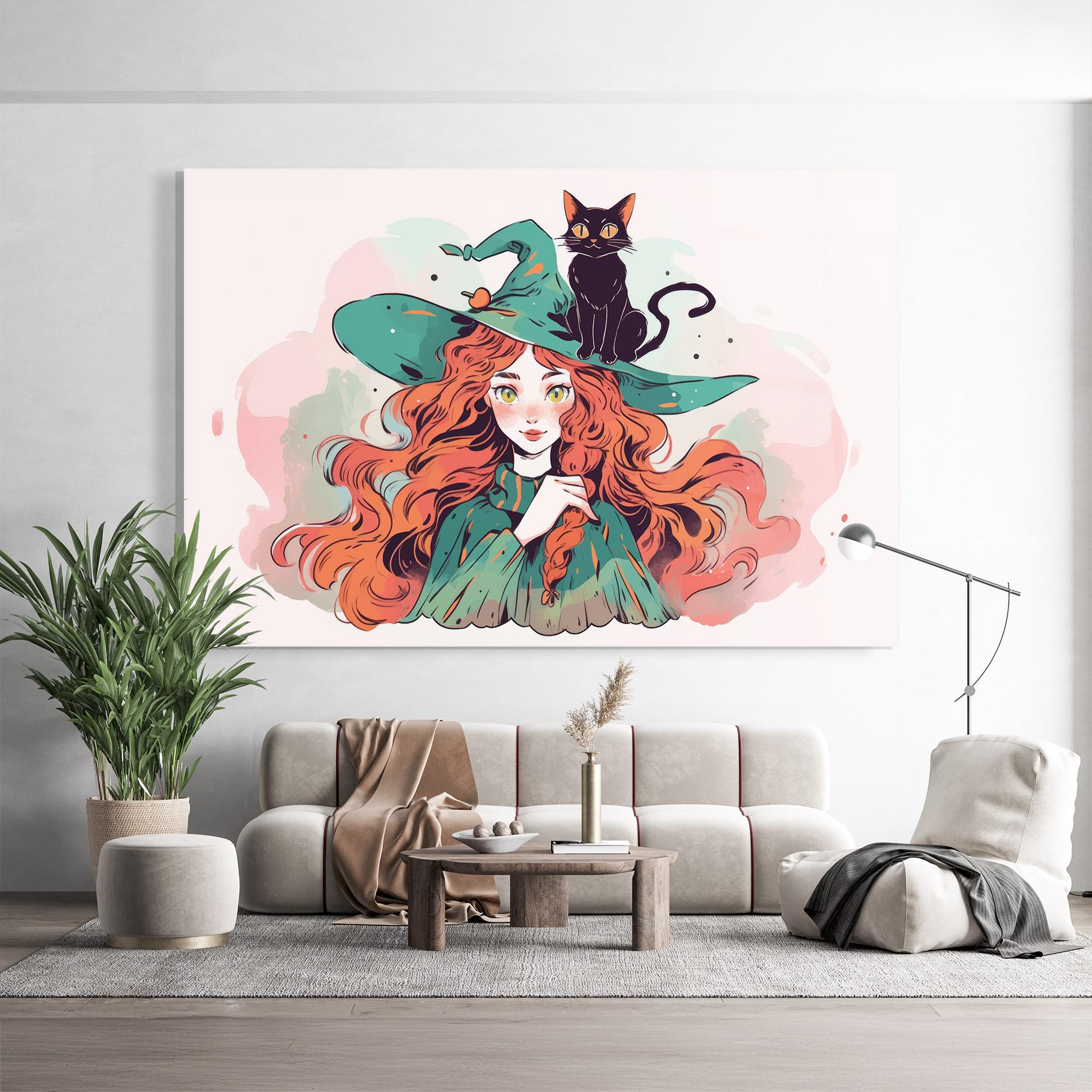 Glasbild Red Air Witch mockup 9