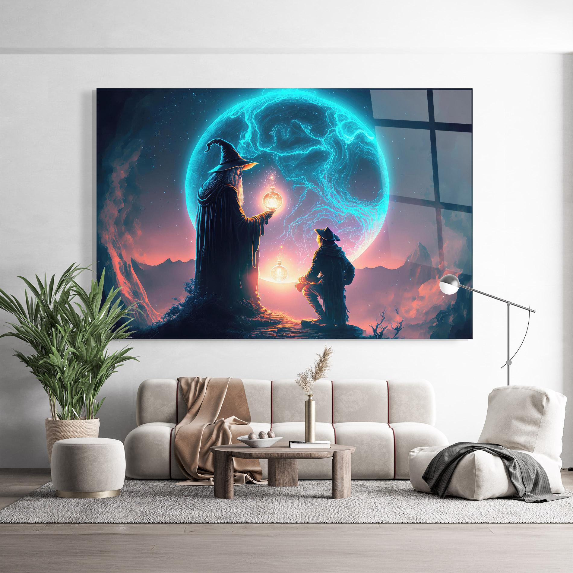 Glasbild Wizard Magic mockup 9