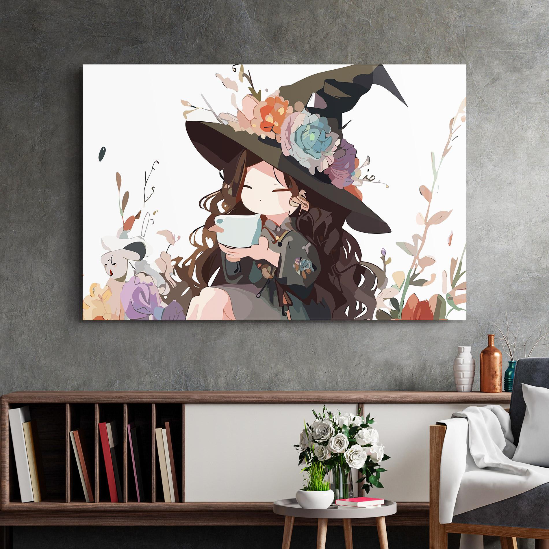 Glasbild Cute Witch mockup 2