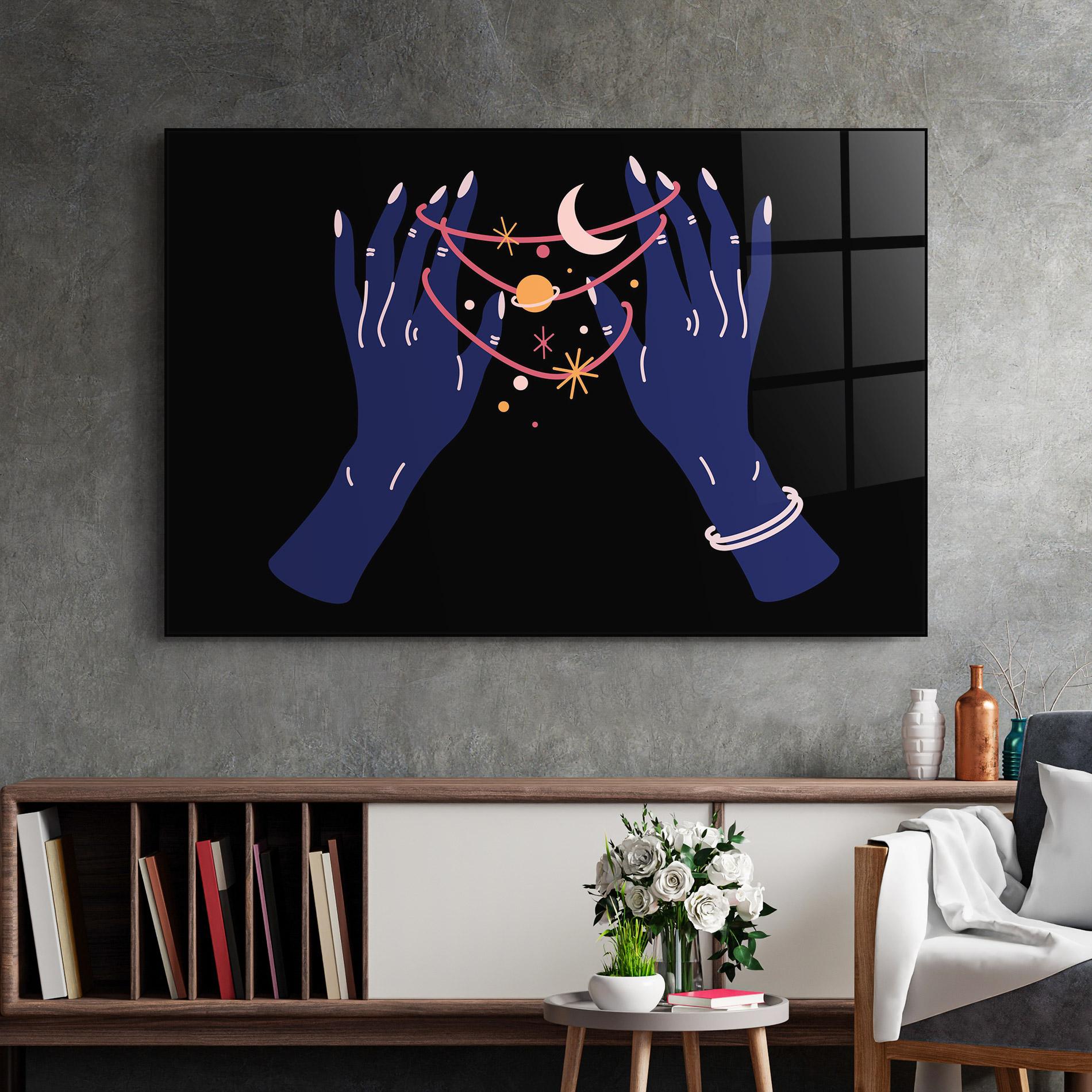 Glasbild Pretty Hands Witch mockup 2